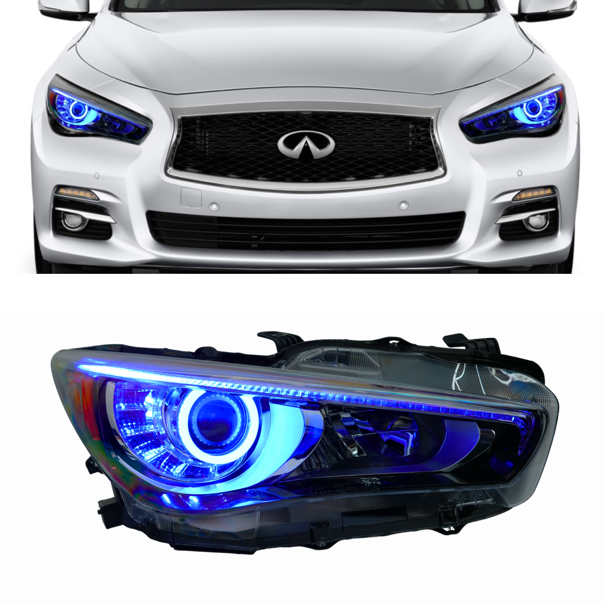 Infiniti Q50 Multicolor DRL Boards (2014-2024) – Custom Multicolor LED Lighting by RGB Halo Kits