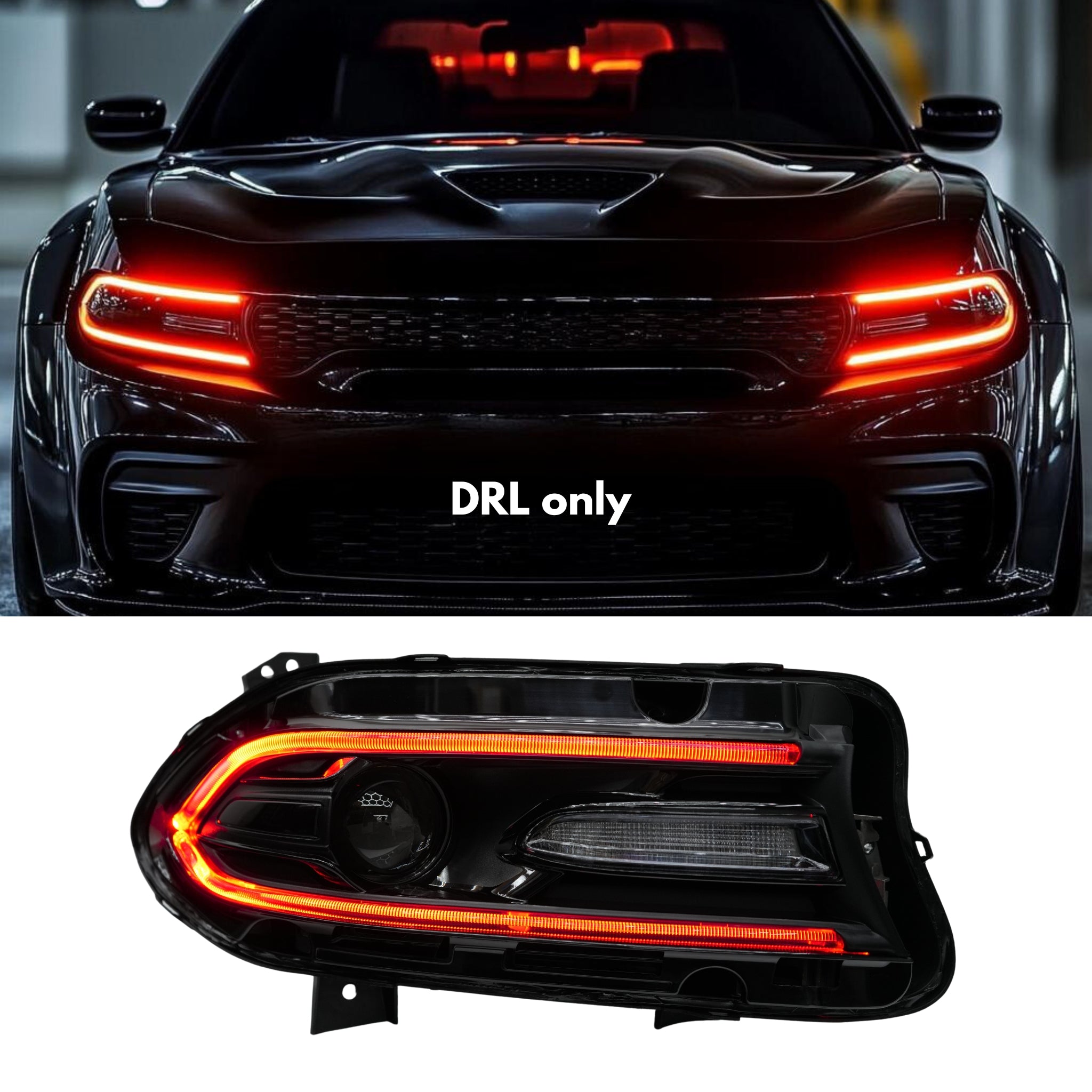 Dodge Charger RGBWA DRL Boards (2015-2023) – Custom Multicolor LED Lighting by RGB Halo Kits
