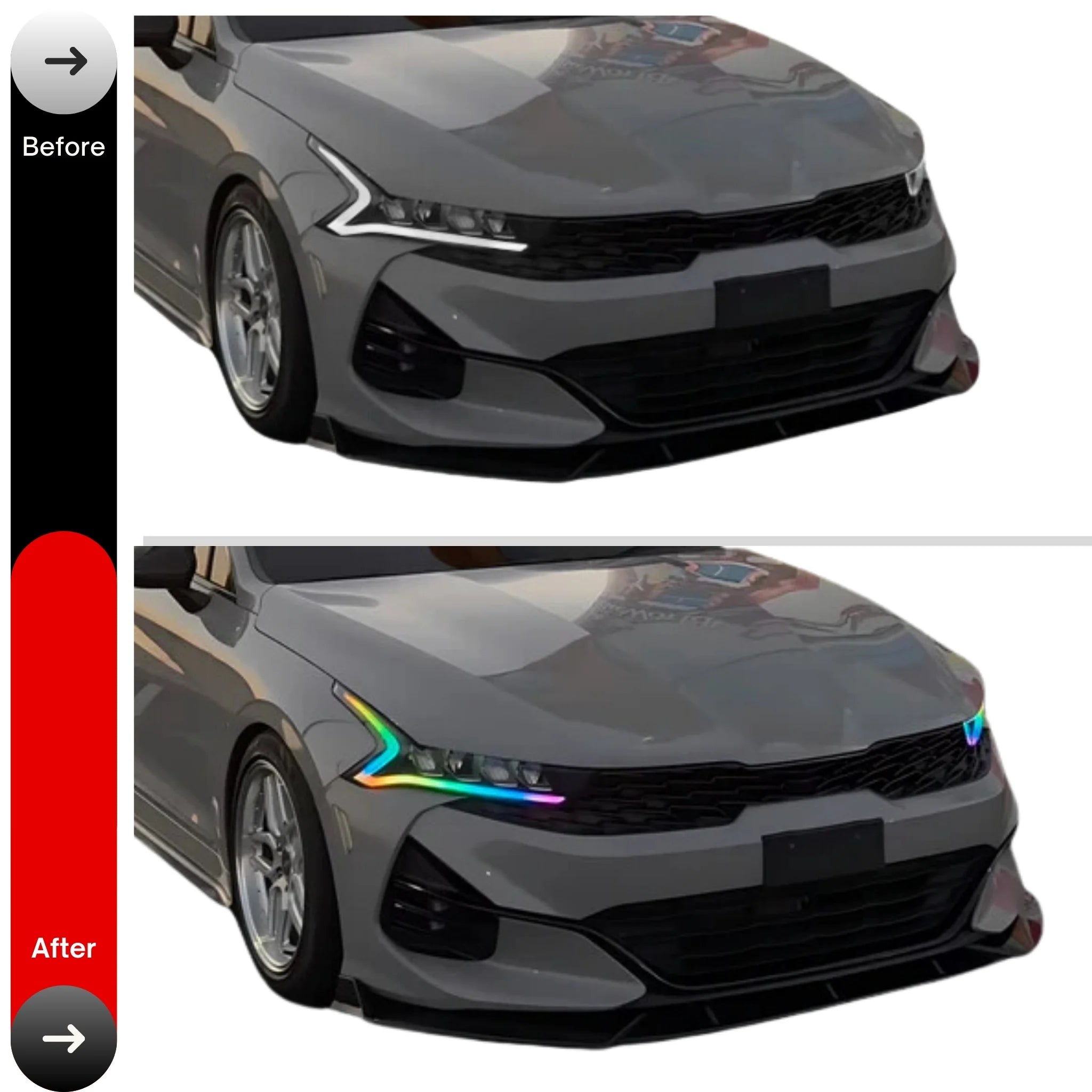 Kia K5 Flow Multicolor DRL Boards (2021-2024) – Custom Multicolor LED Lighting by RGB Halo Kits