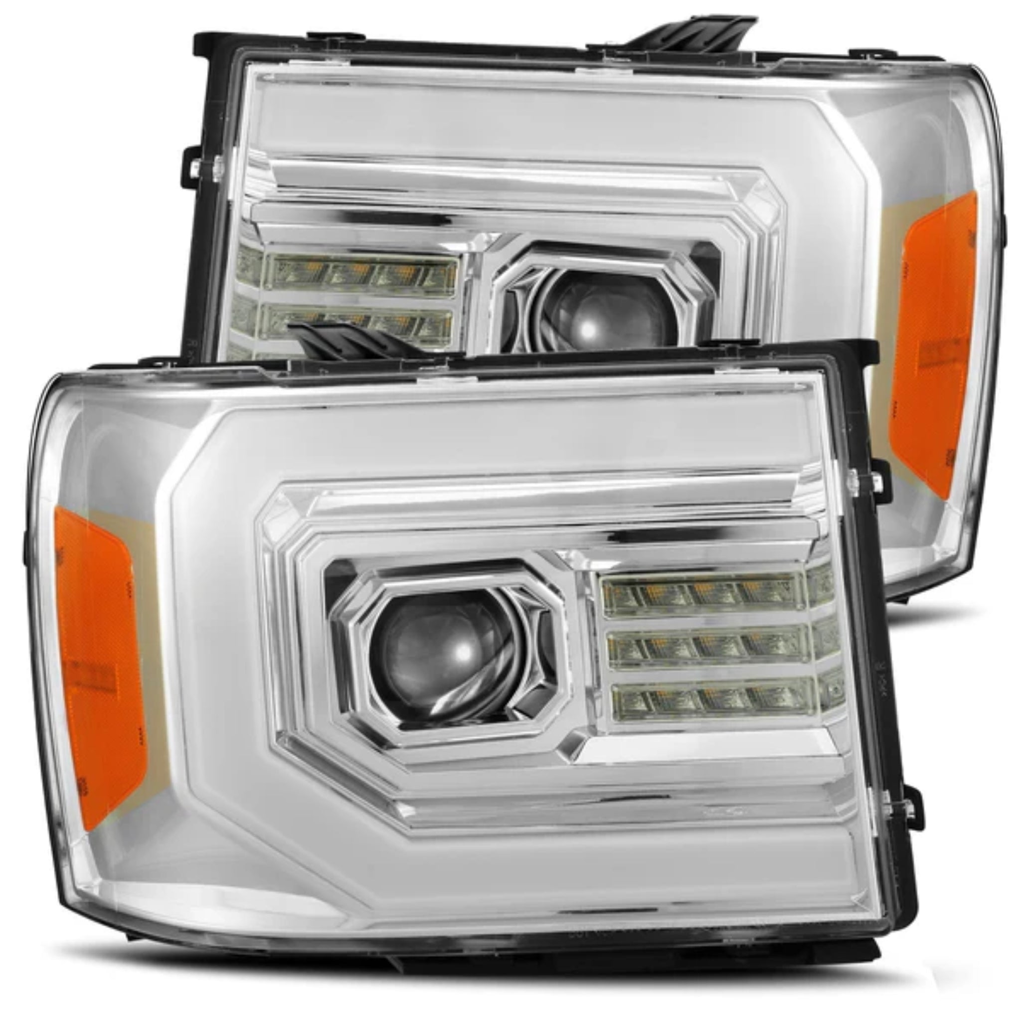 GMC Sierra (2007-2013) Headlights | Alpharex – Custom Multicolor LED Lighting by RGB Halo Kits