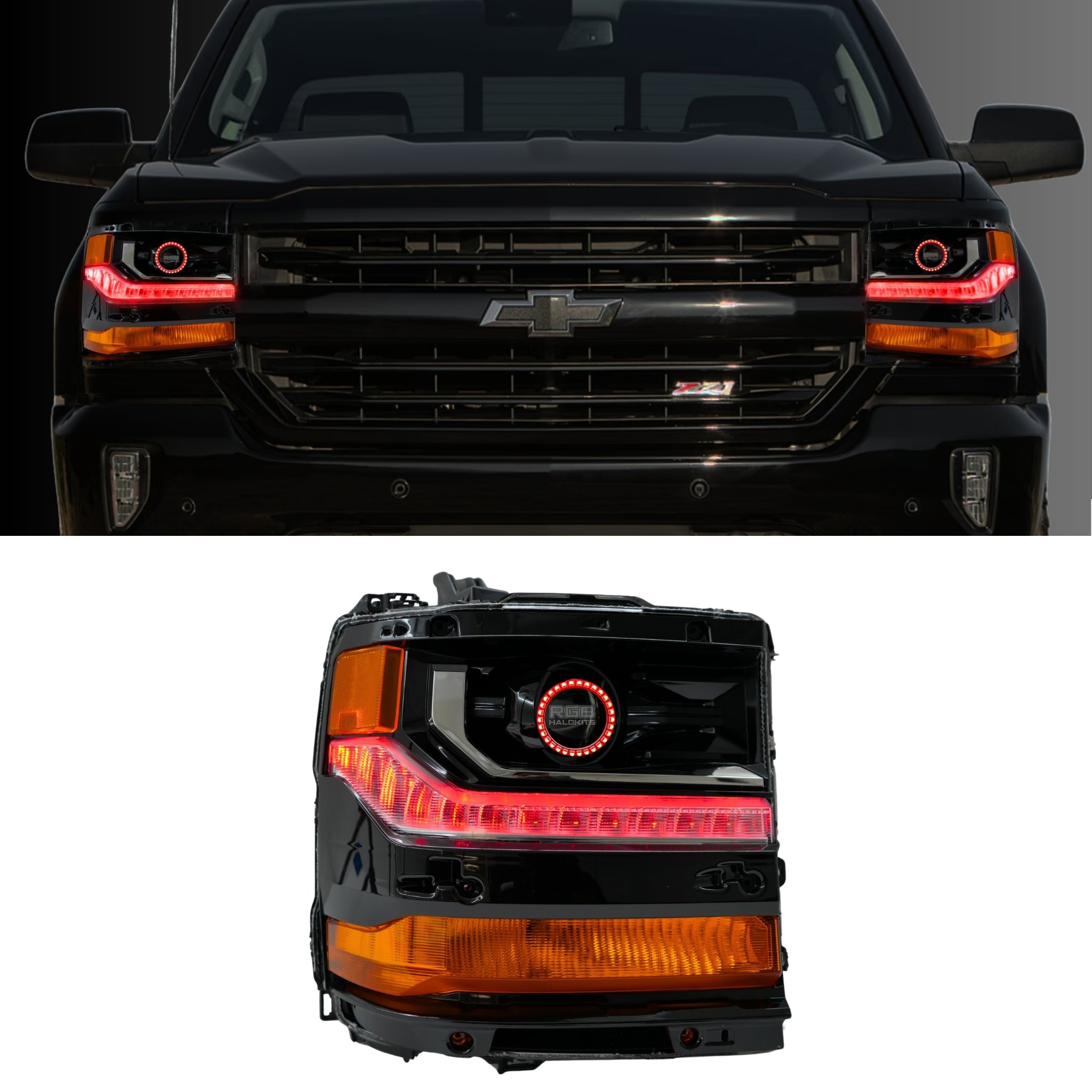 Chevrolet Silverado Multicolor Flow Serries DRL Boards (2016-2018) – Custom Multicolor LED Lighting by RGB Halo Kits
