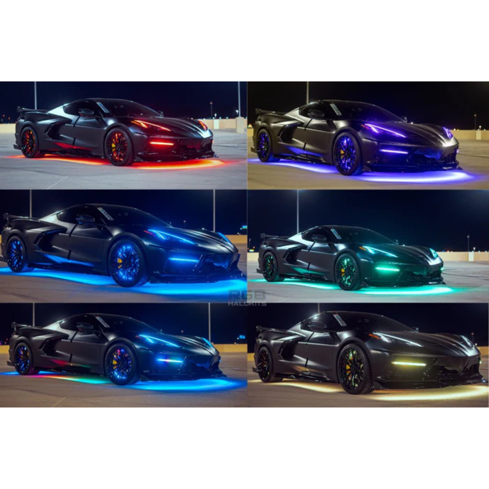 LED Underglow Lighting Kit 3.0 | Custom 6pc | Flexible – Custom Multicolor LED Lighting by RGB Halo Kits