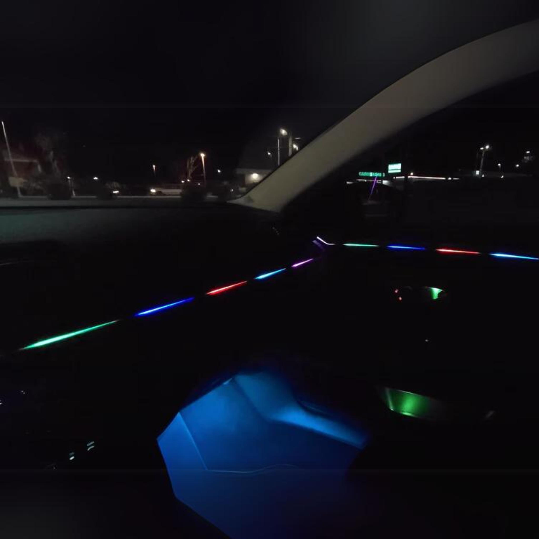 Flow Series Fiber Optic Interior Lighting Kit – 43" Ultra-Thin LED Strips (Version 2.0) – Custom Multicolor LED Lighting by RGB Halo Kits