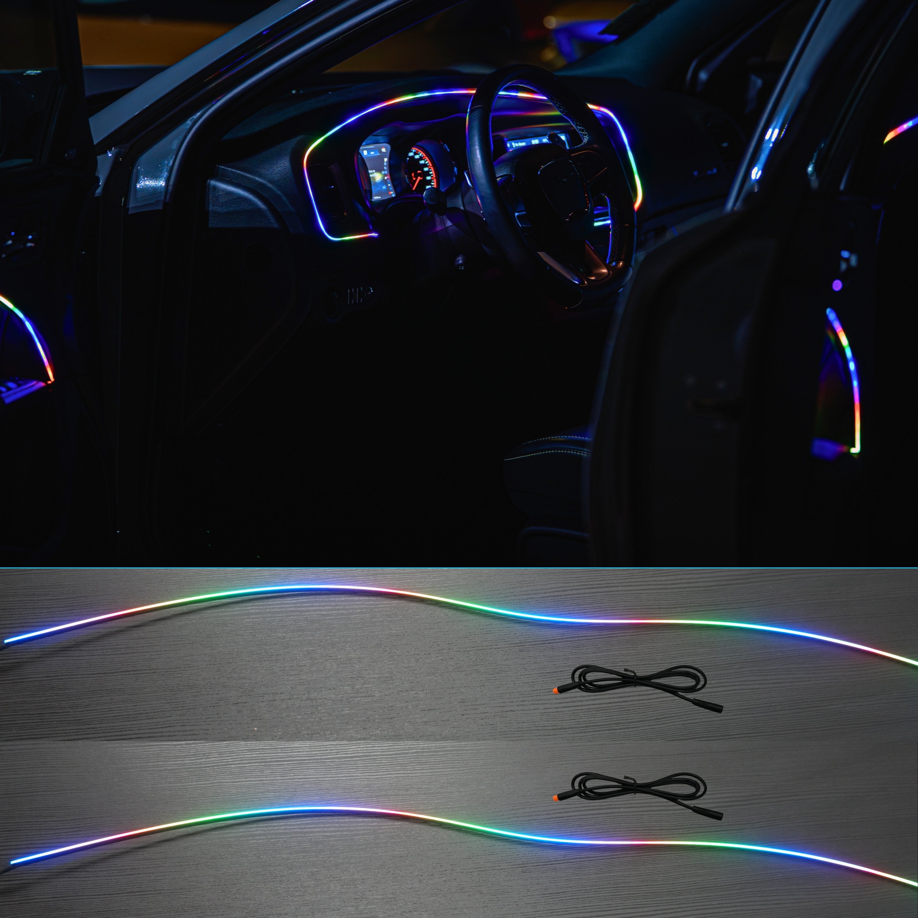 Flow Series Interior Trim Light Kit | 2–8pc Custom Setup – Custom Multicolor LED Lighting by RGB Halo Kits