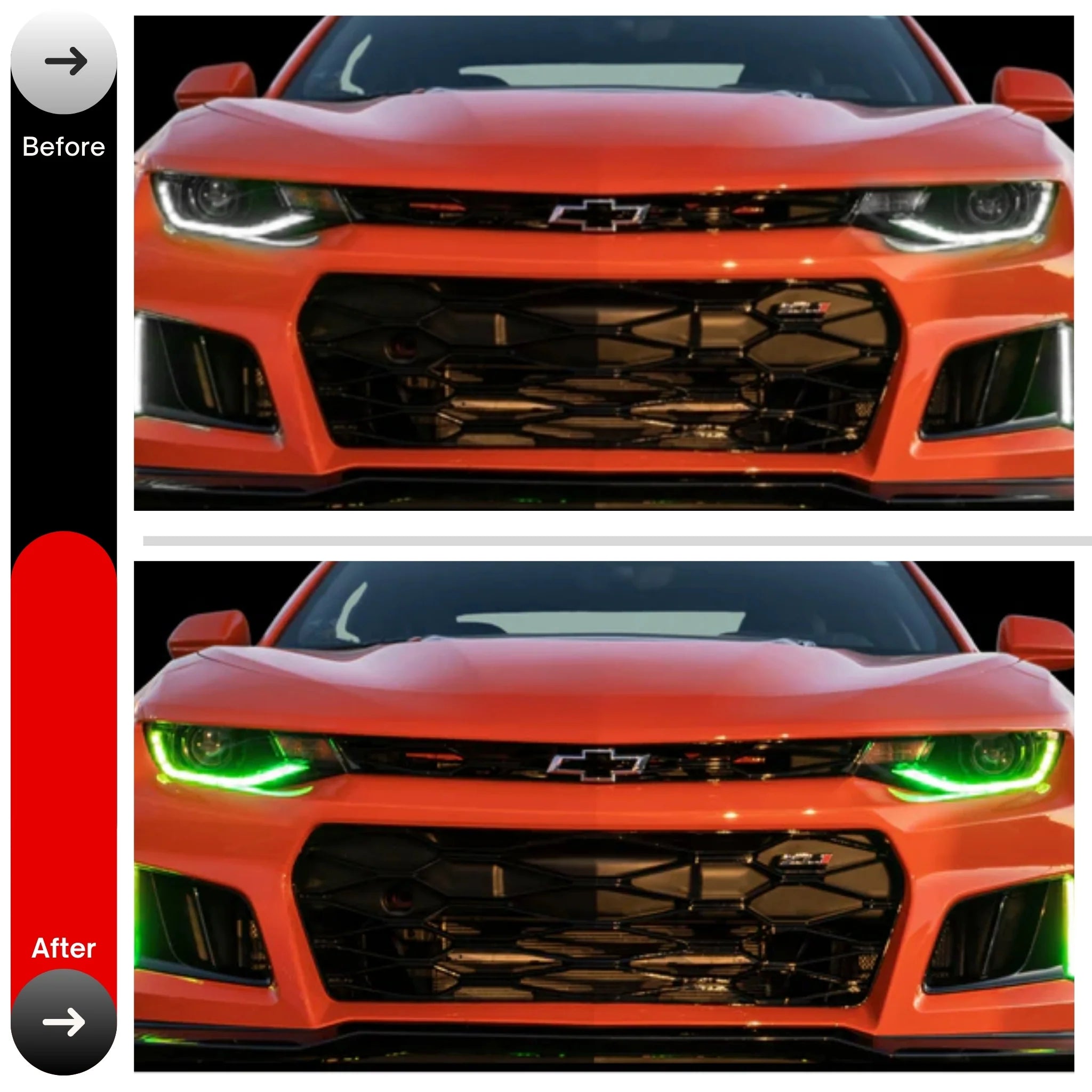 Chevrolet Camaro Multicolor DRL Boards (2016-2018) – Custom Multicolor LED Lighting by RGB Halo Kits