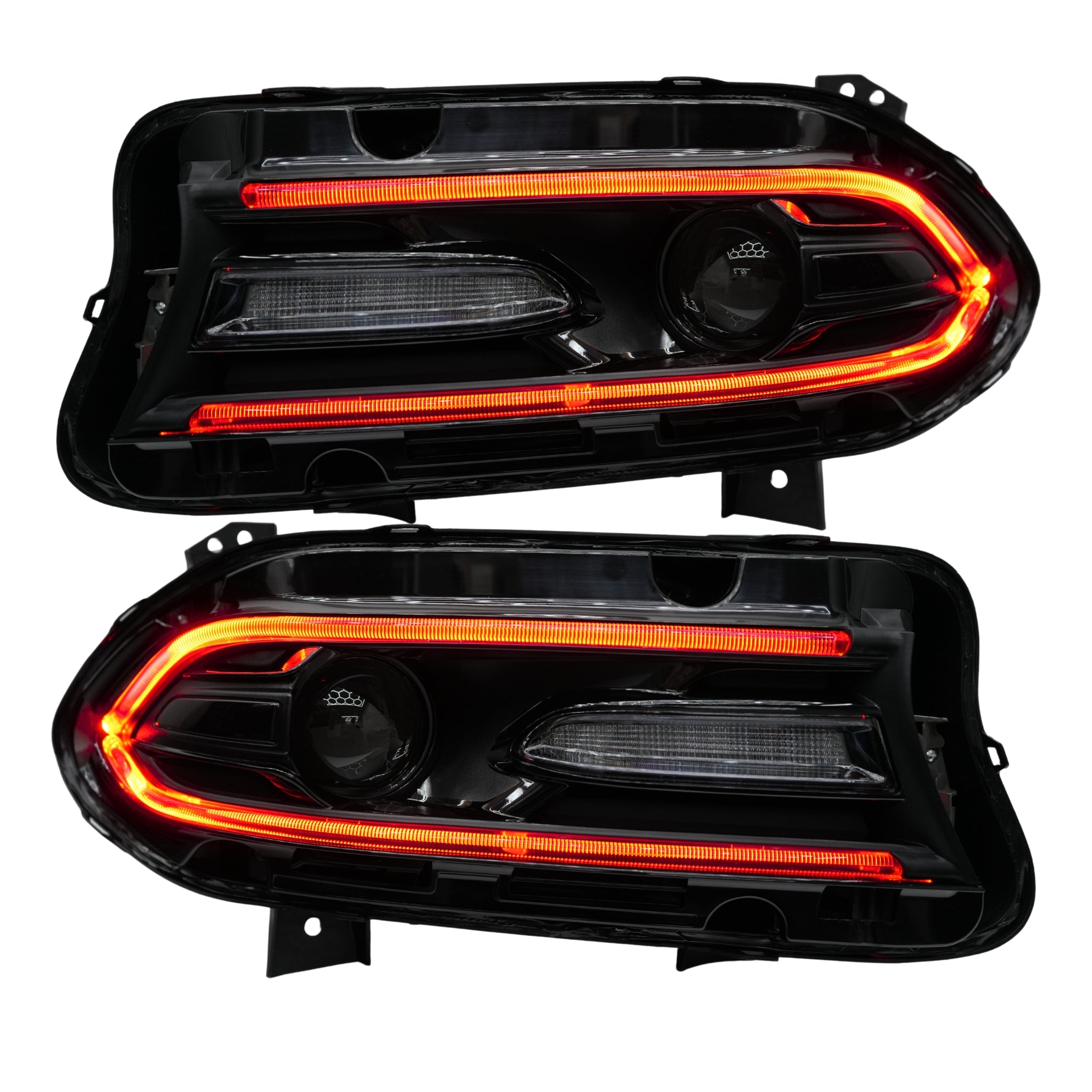 Dodge Charger: Multicolor Headlights (2015-2023) – Custom Multicolor LED Lighting by RGB Halo Kits