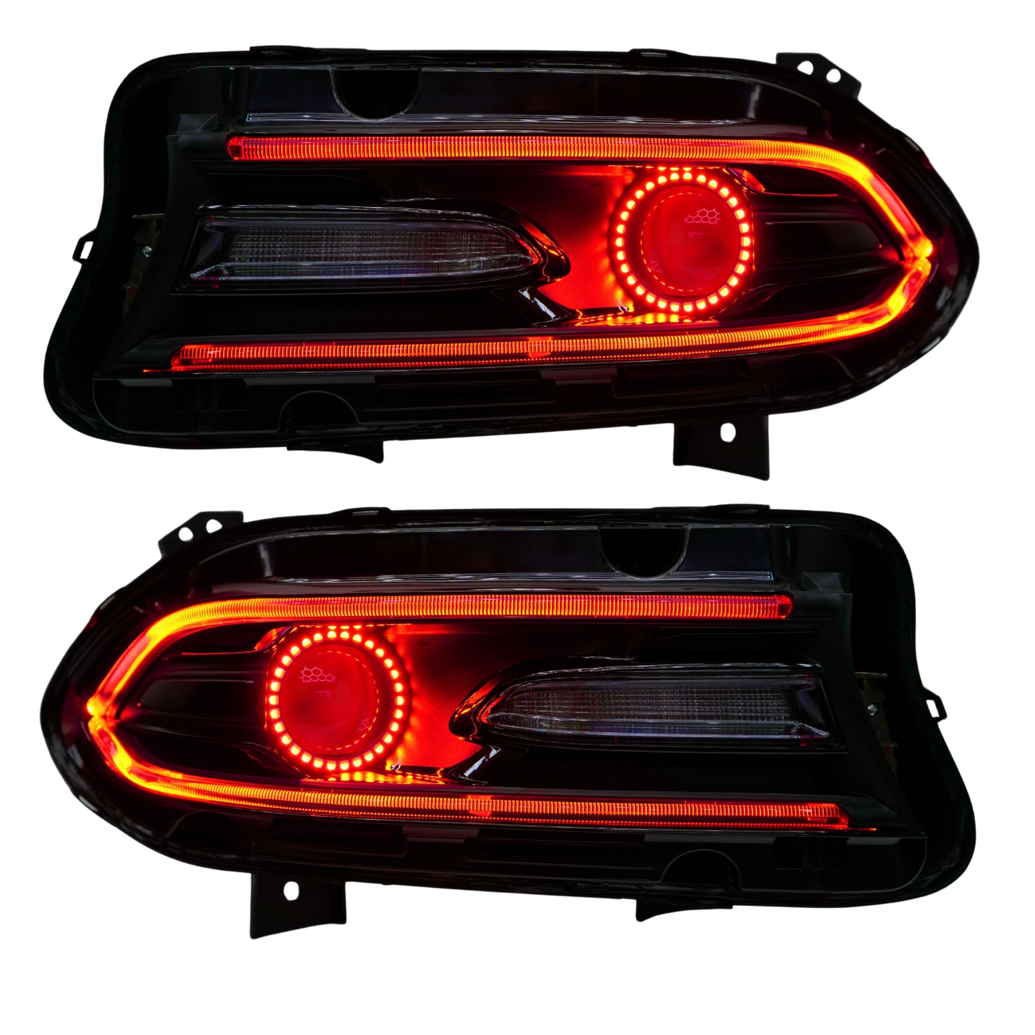 Dodge Charger: Multicolor Headlights (2015-2023) – Custom Multicolor LED Lighting by RGB Halo Kits