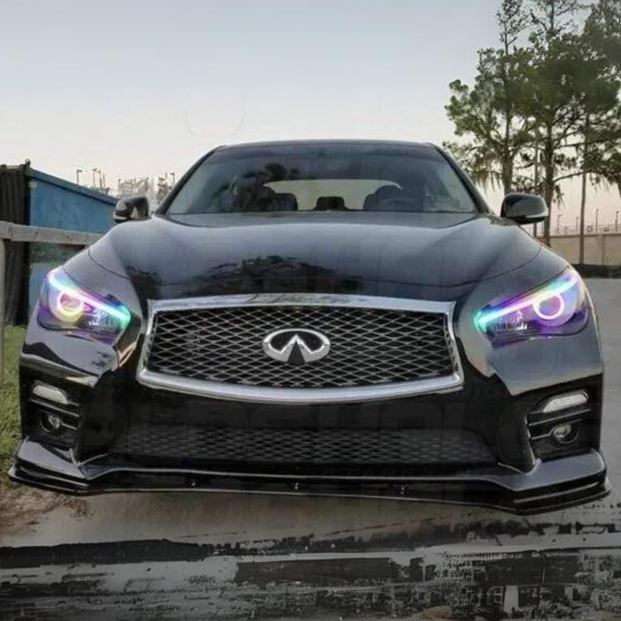 Infiniti Q50: Multicolor Headlights (2014-2024) – Custom Multicolor LED Lighting by RGB Halo Kits