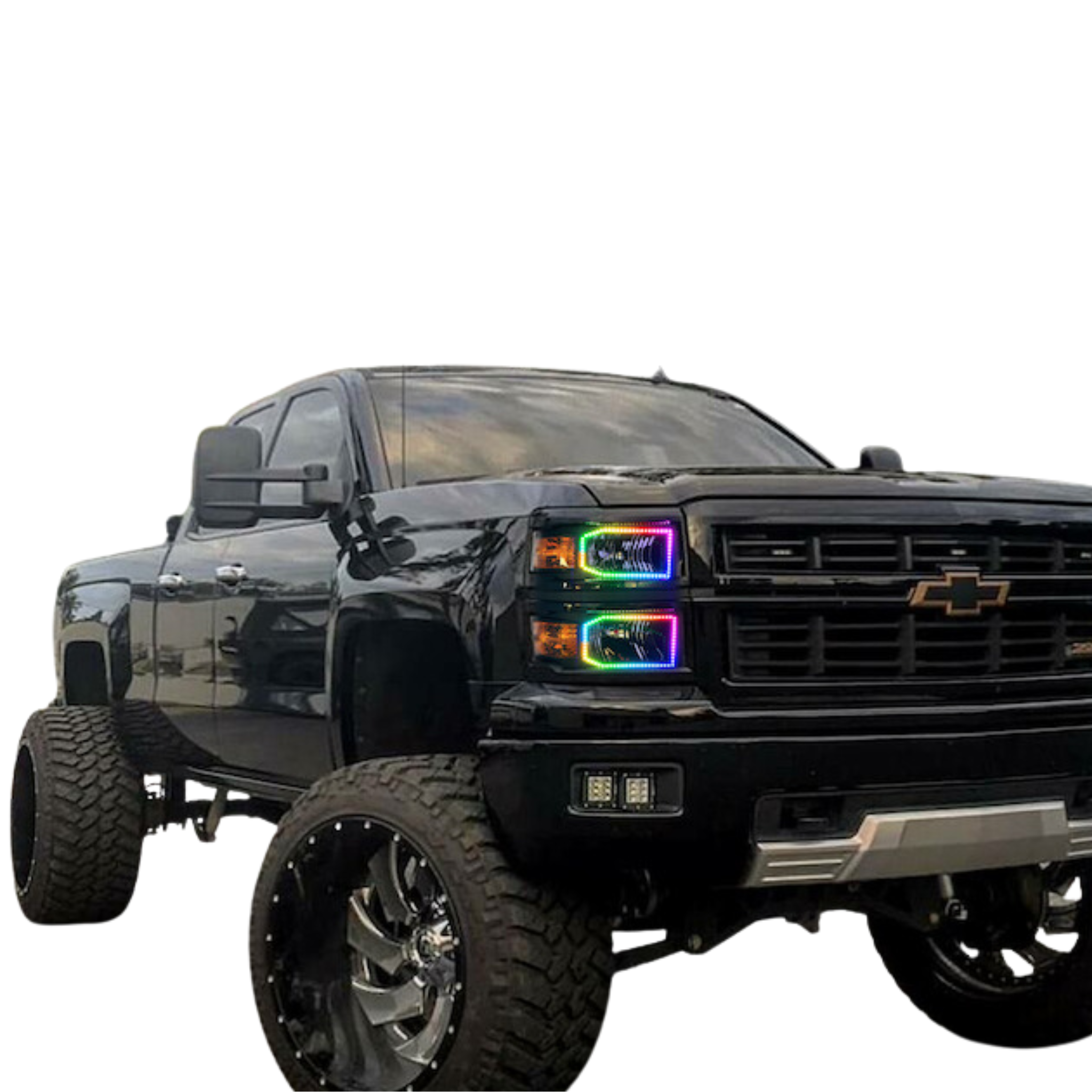 Chevrolet Silverado (Halogen) Multicolor Halo Kit (2014-2015) – Custom Multicolor LED Lighting by RGB Halo Kits