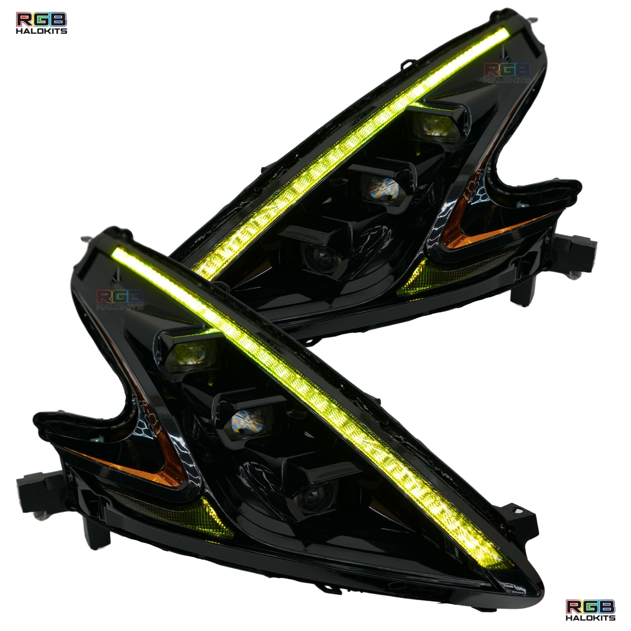 Nissan 370Z: Multicolor Flow Series Headlights (2009-2021) | XB Morimoto – Custom Multicolor LED Lighting by RGB Halo Kits