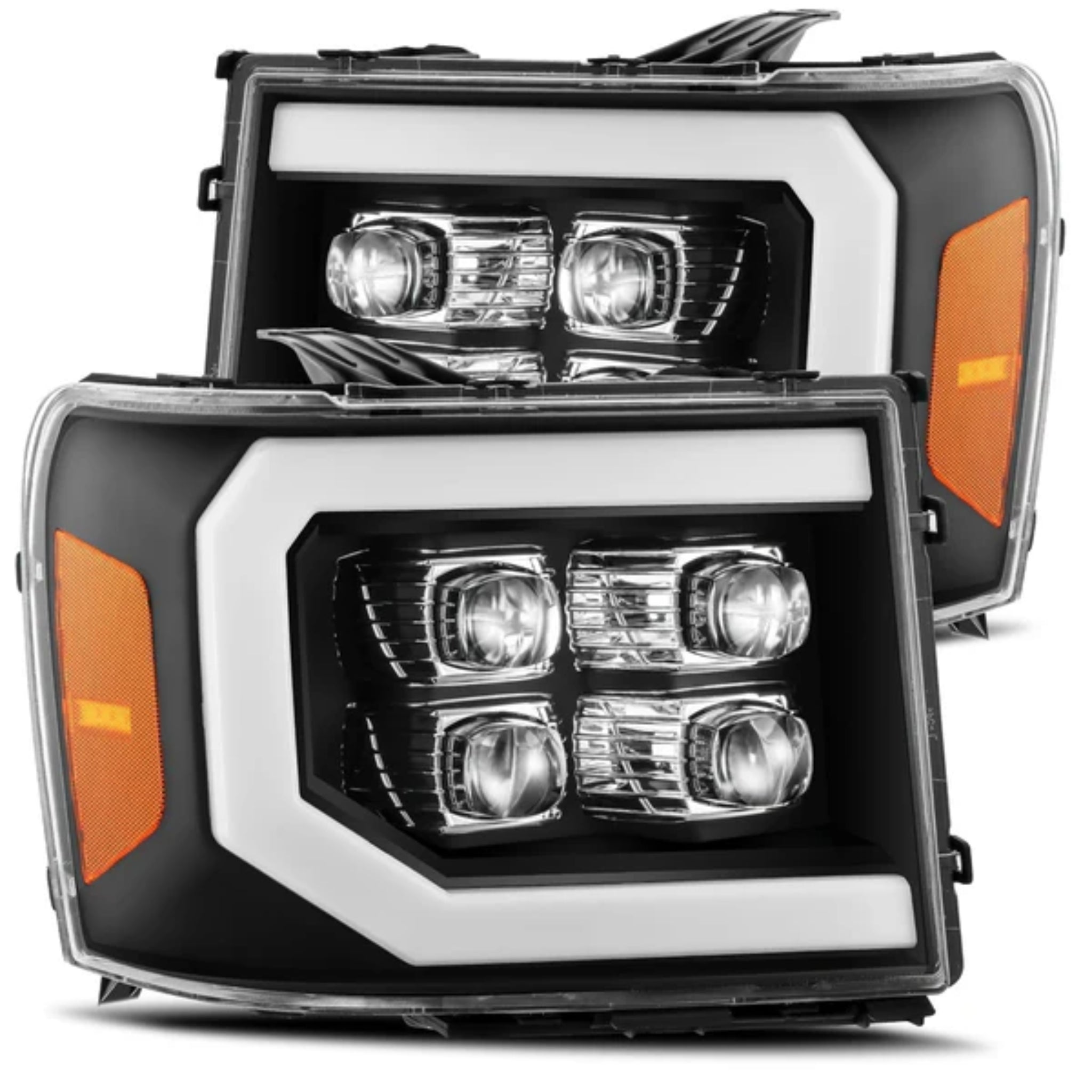 GMC Sierra (2007-2013) Headlights | Alpharex – Custom Multicolor LED Lighting by RGB Halo Kits