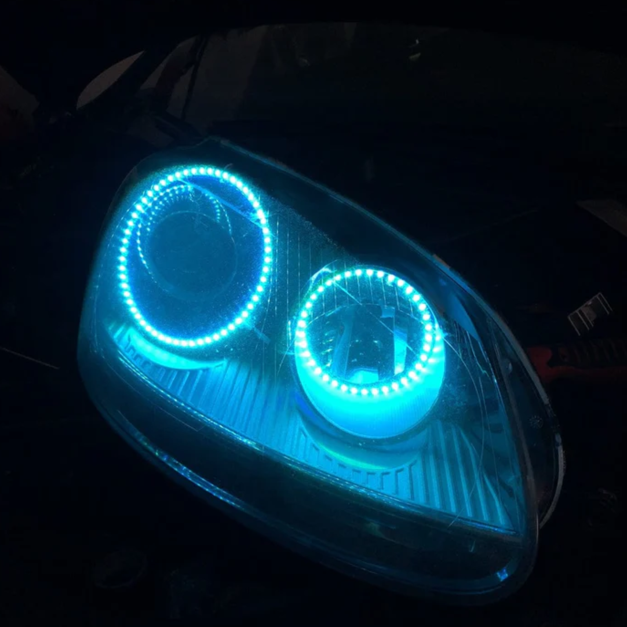 Volkswagen Jetta/GTI Headlight Multicolor Halo Kit (2005-2010) – Custom Multicolor LED Lighting by RGB Halo Kits
