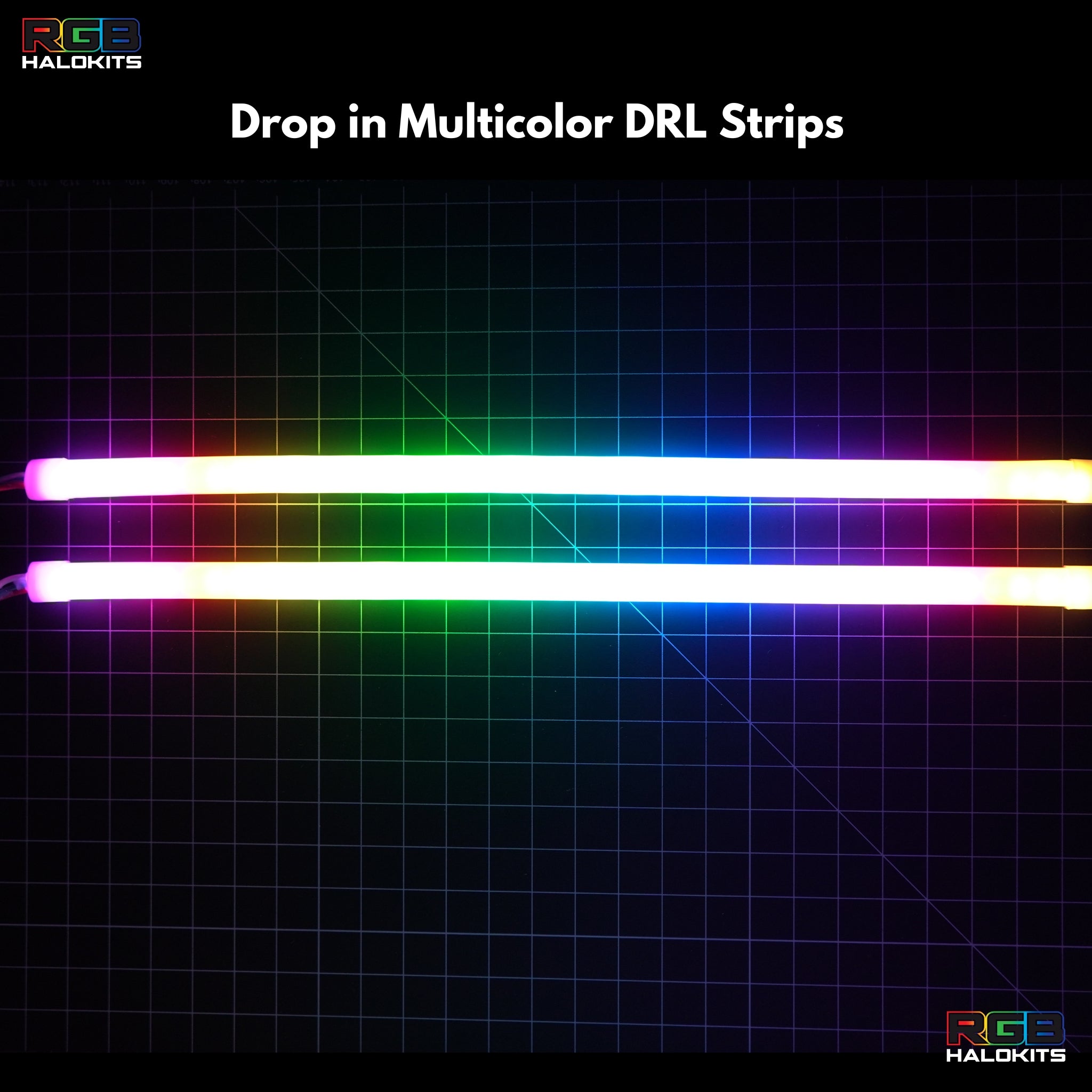 Ram 1500 (Mid-Level Trim) Multicolor DRL Boards (2019-2024) – Custom Multicolor LED Lighting by RGB Halo Kits