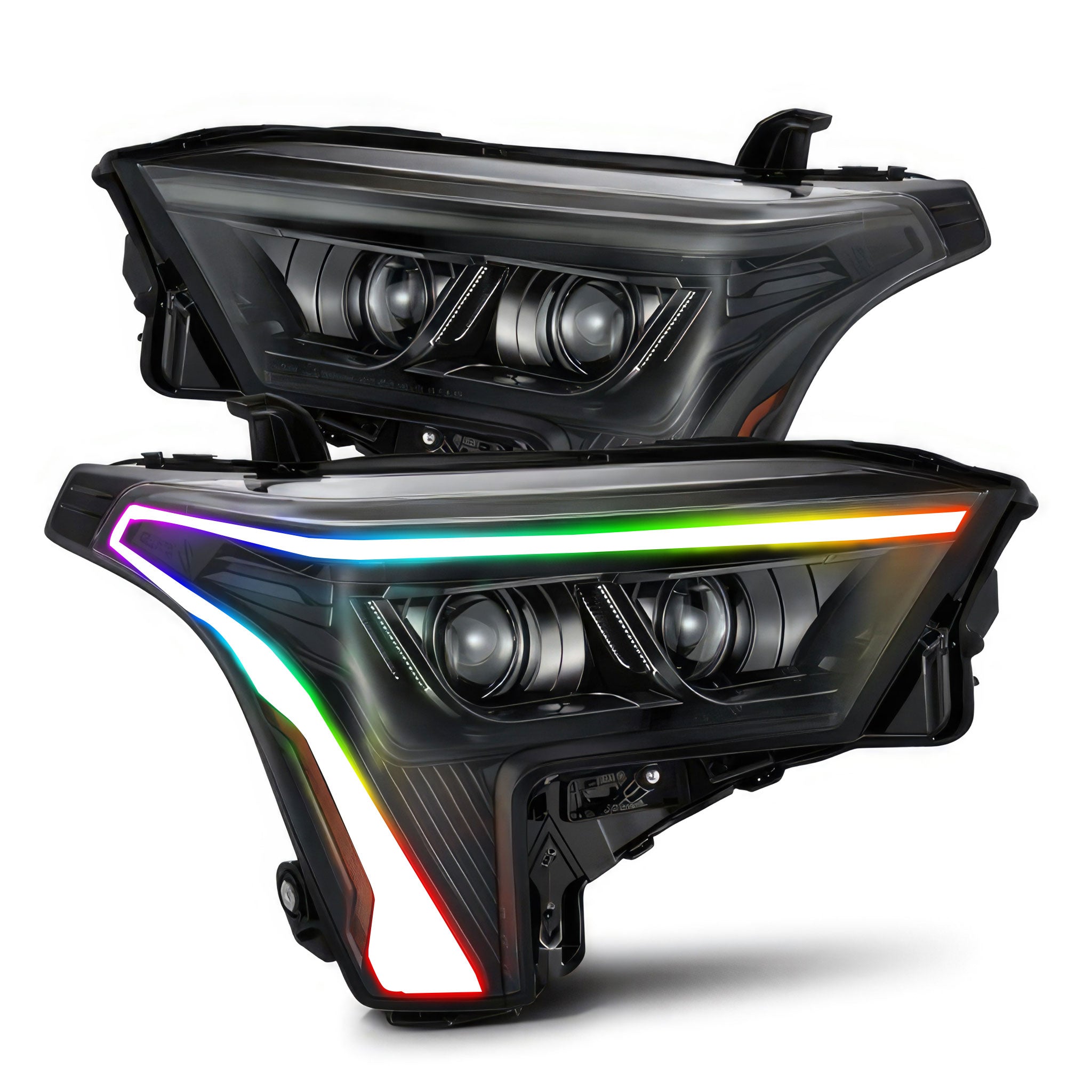 Toyota Tundra/Sequoia: Multicolor Flow Series Alphablack Headlights (2022-2025) | Alpharex – Custom Multicolor LED Lighting by RGB Halo Kits
