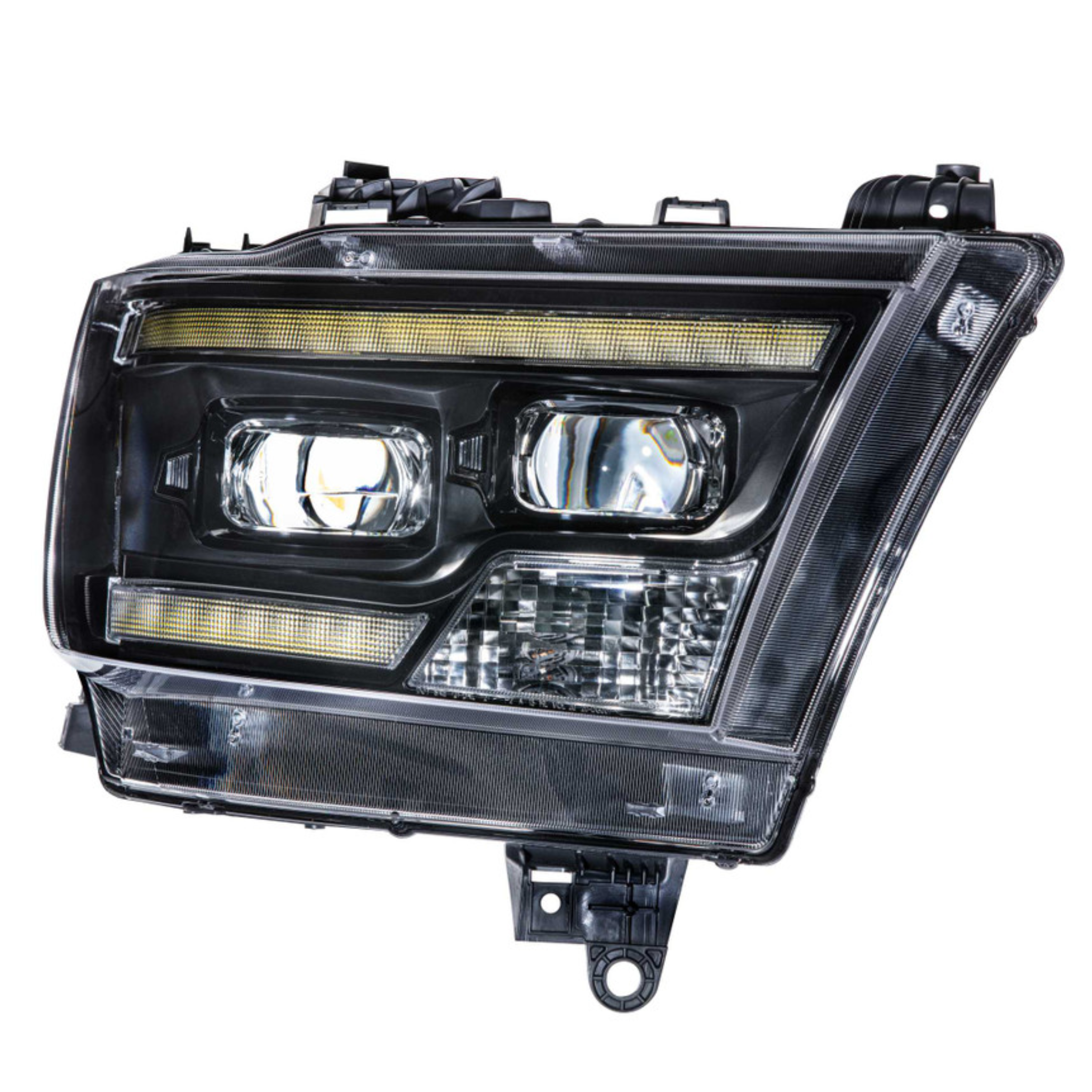 Ram 1500: Multicolor Flow Series Headlights (2019-2023) | XB Hybrid Morimoto – Custom Multicolor LED Lighting by RGB Halo Kits