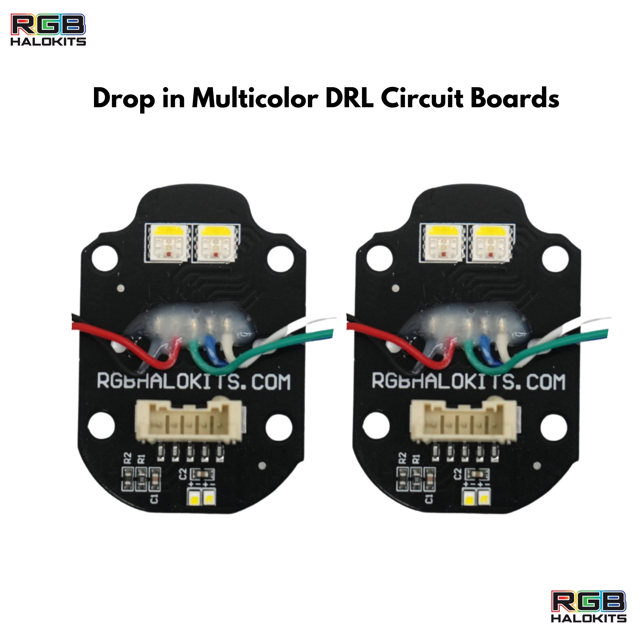 Mercedes Benz C-Class RGBW Multicolor DRL Boards (2015-2023) – Custom Multicolor LED Lighting by RGB Halo Kits