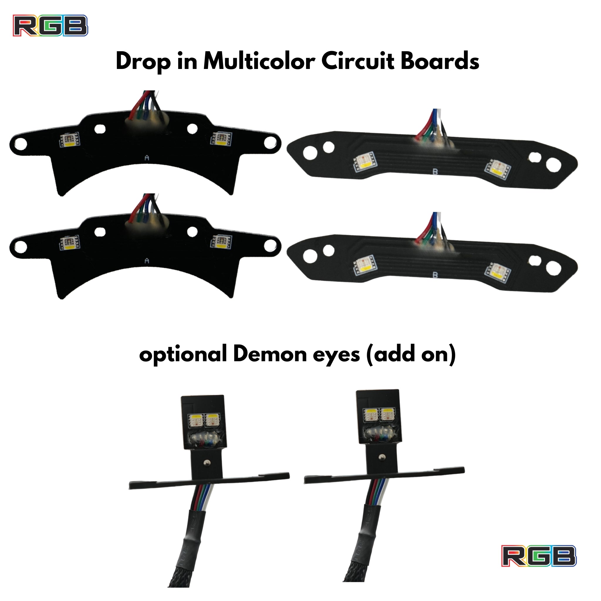 Dodge Challenger RGBW DRL Boards (2015-2024) – Custom Multicolor LED Lighting by RGB Halo Kits