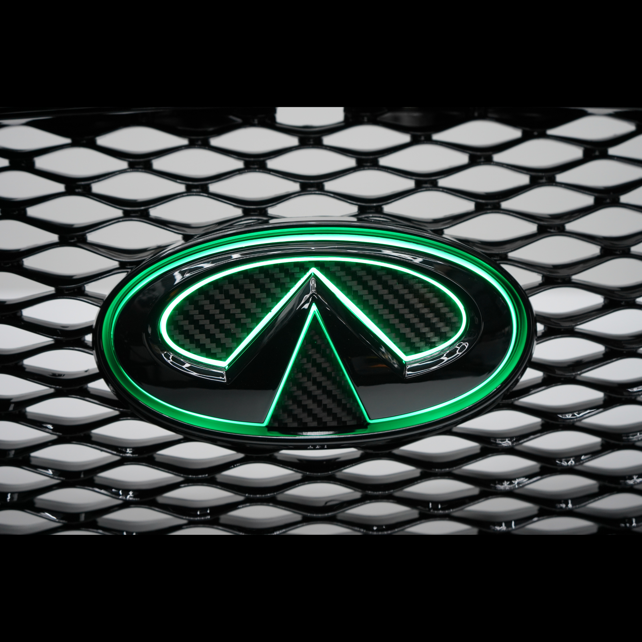 Infiniti Q50 RGB LED emblem (2014-2021) – Custom Multicolor LED Lighting by RGB Halo Kits