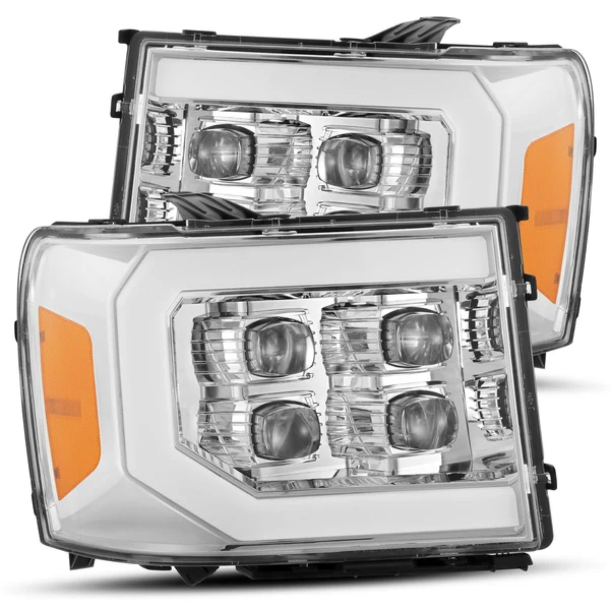 GMC Sierra (2007-2013) Headlights | Alpharex – Custom Multicolor LED Lighting by RGB Halo Kits