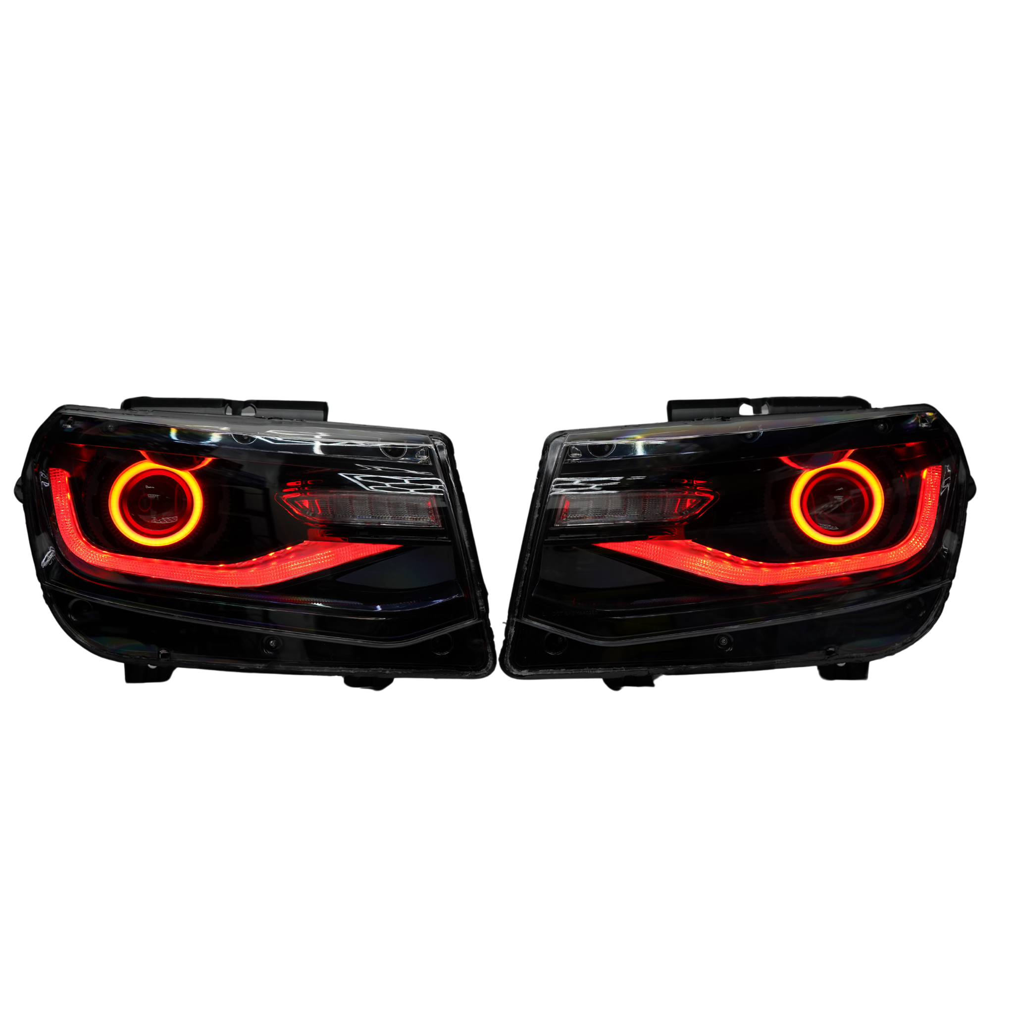 Chevrolet Camaro: Multicolor Flow Series Headlights (2014-2015) – Custom Multicolor LED Lighting by RGB Halo Kits