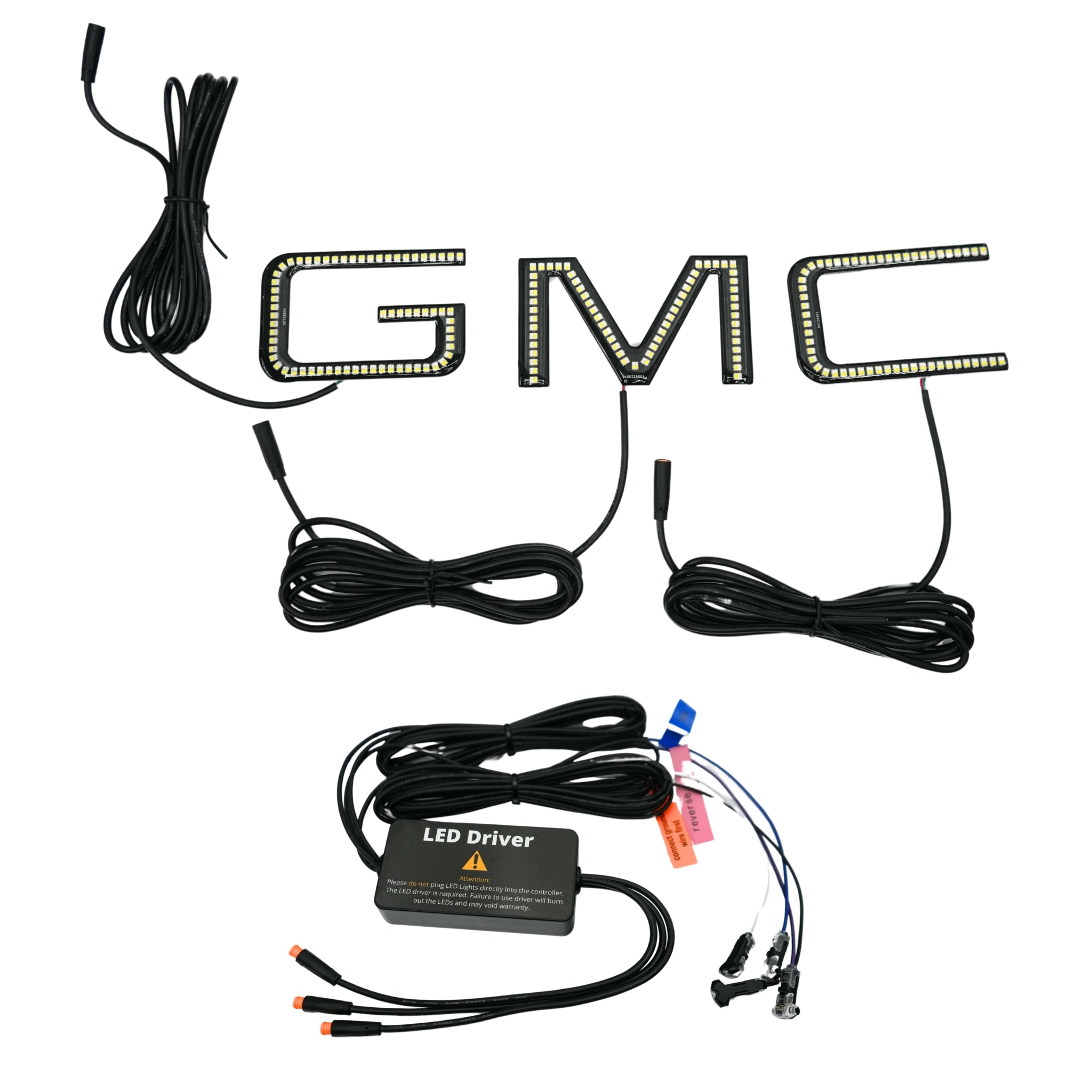 Rear Tailgate: GMC LED Emblem – Custom Multicolor LED Lighting by RGB Halo Kits