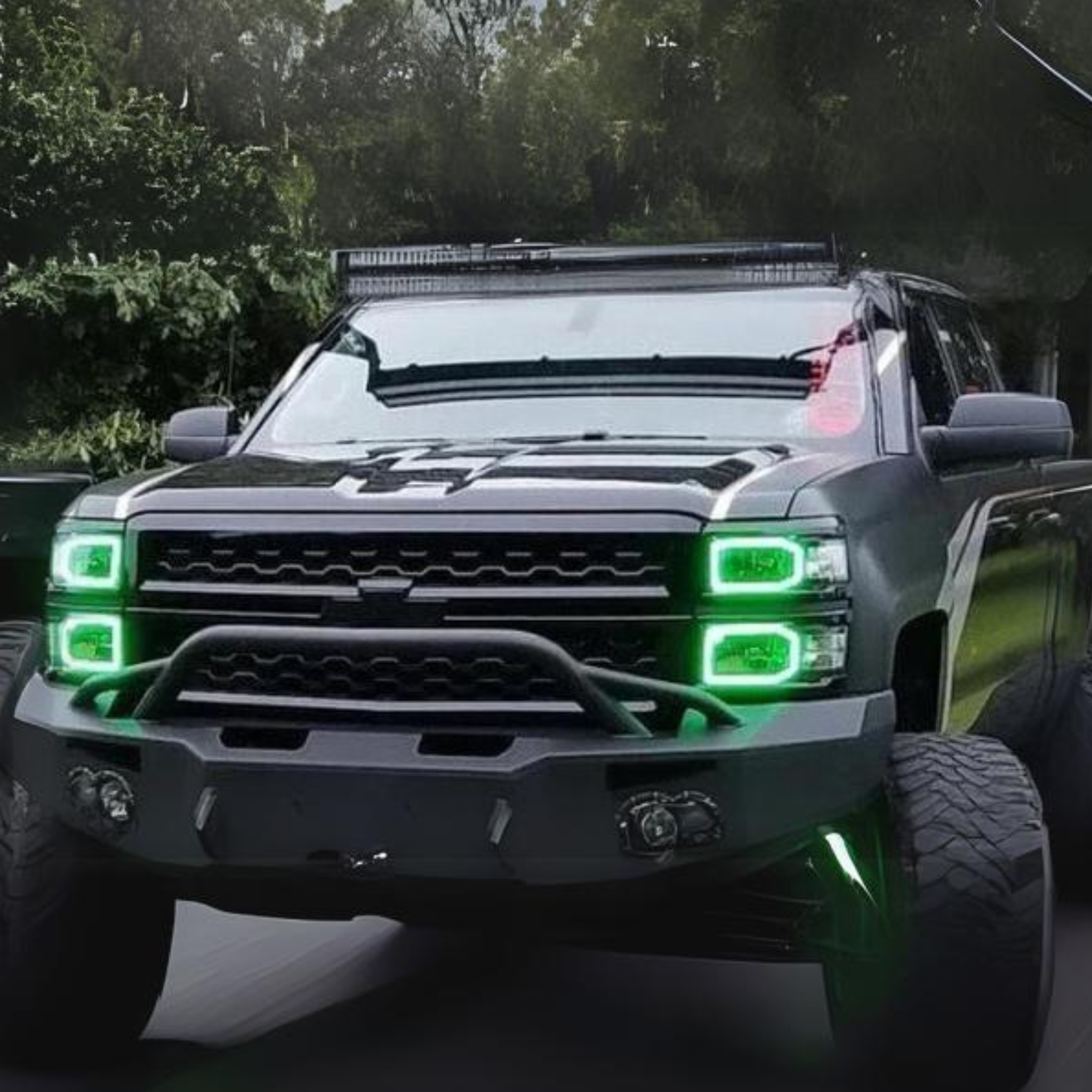 Chevrolet Silverado (Halogen) Multicolor Halo Kit (2014-2015) – Custom Multicolor LED Lighting by RGB Halo Kits