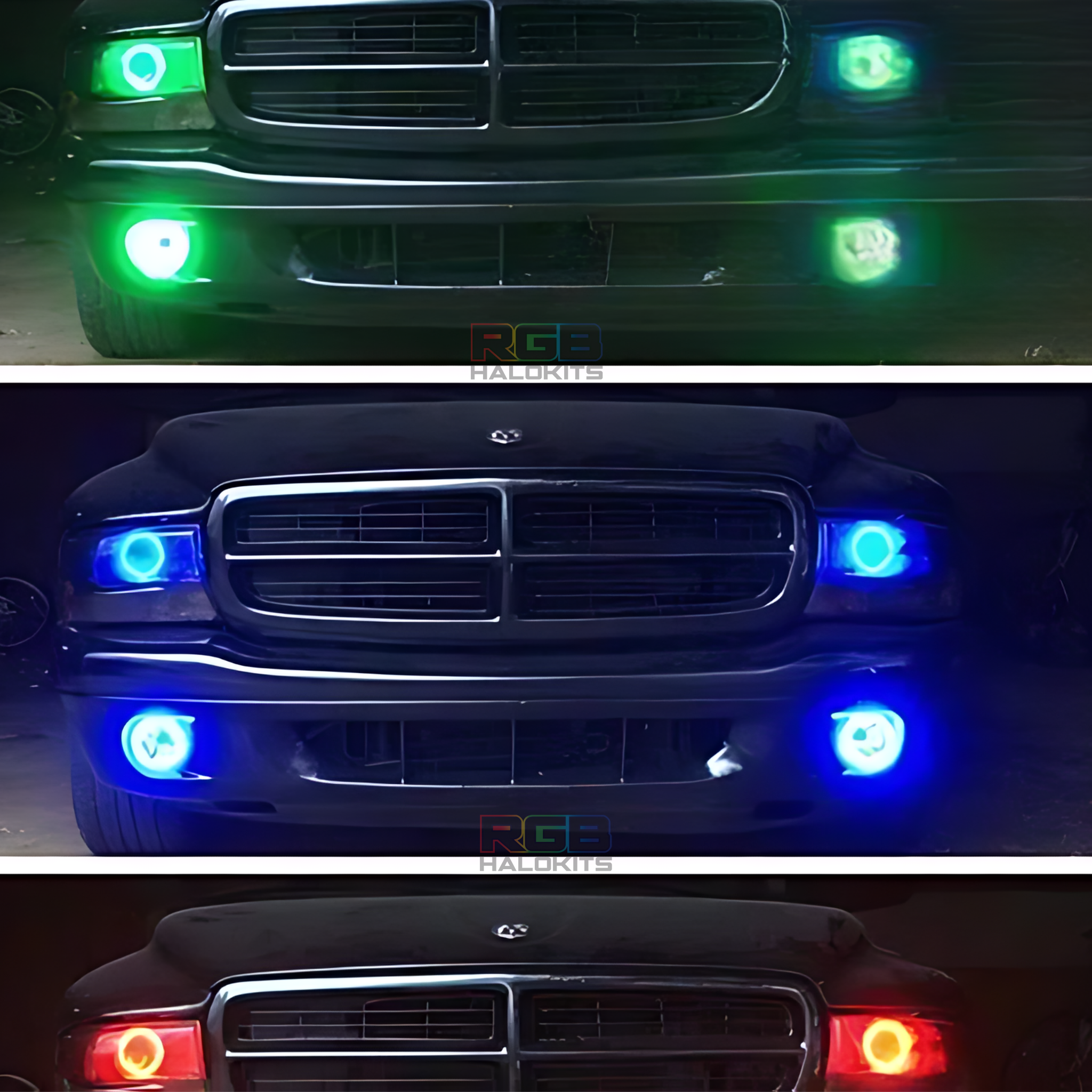 Dodge Durango Multicolor Halo Kit (1998-2003) – Custom Multicolor LED Lighting by RGB Halo Kits