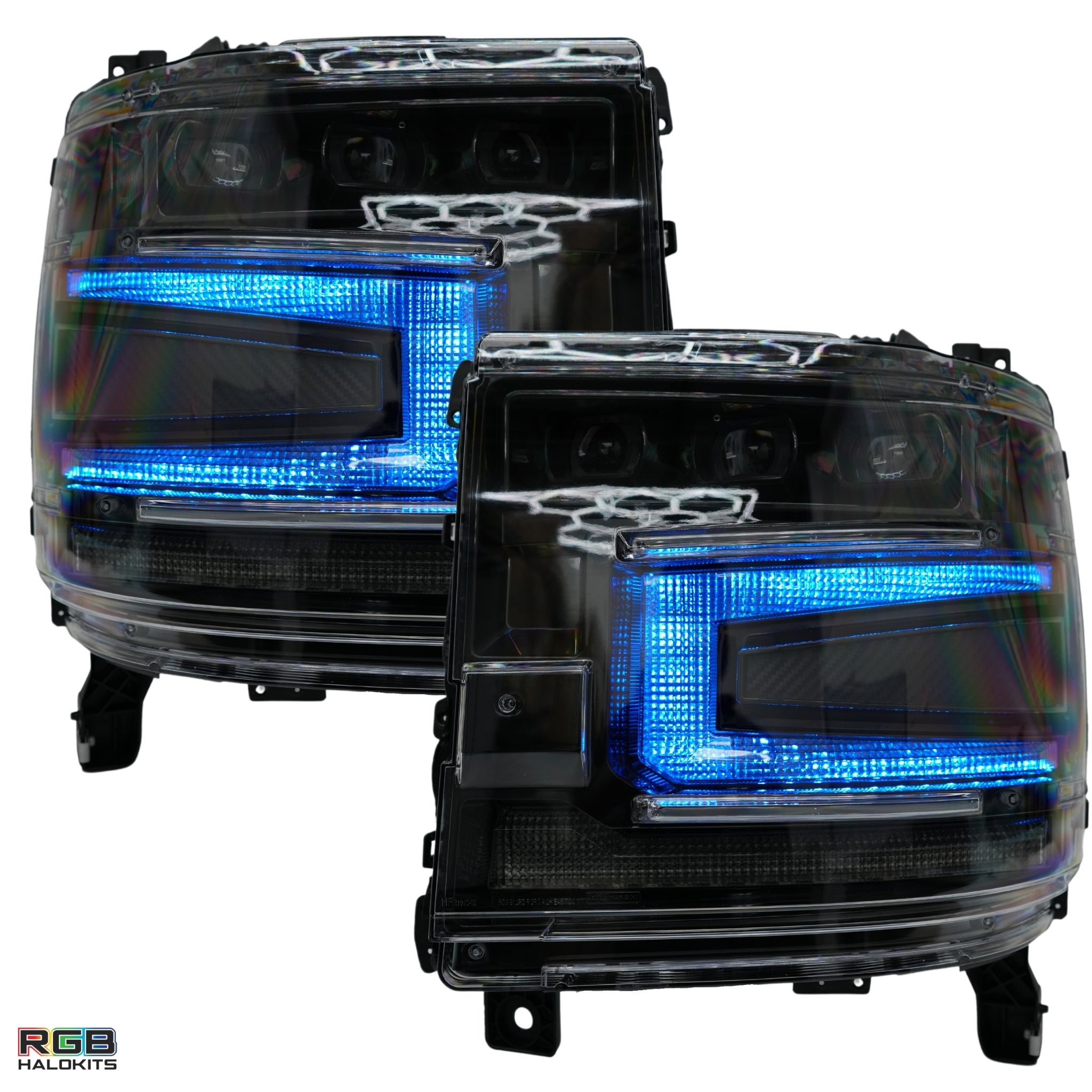 Chevrolet Silverado 1500: Multicolor Flow Series Headlights (2016-2018) | XB Morimoto – Custom Multicolor LED Lighting by RGB Halo Kits