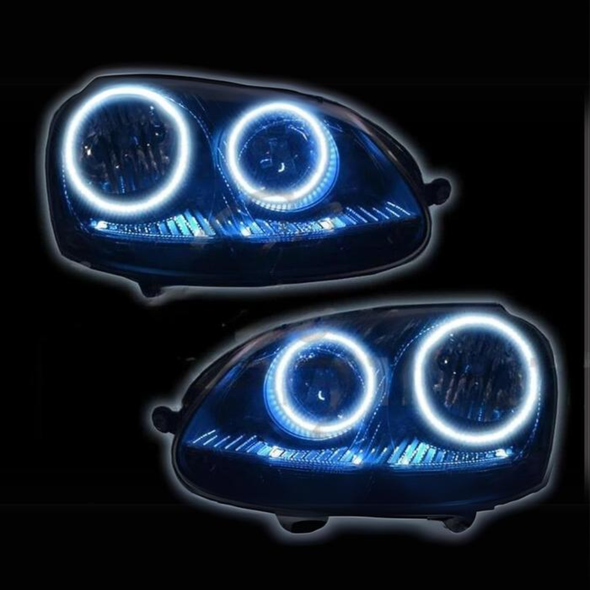 Volkswagen Jetta/GTI Headlight Multicolor Halo Kit (2005-2010) – Custom Multicolor LED Lighting by RGB Halo Kits