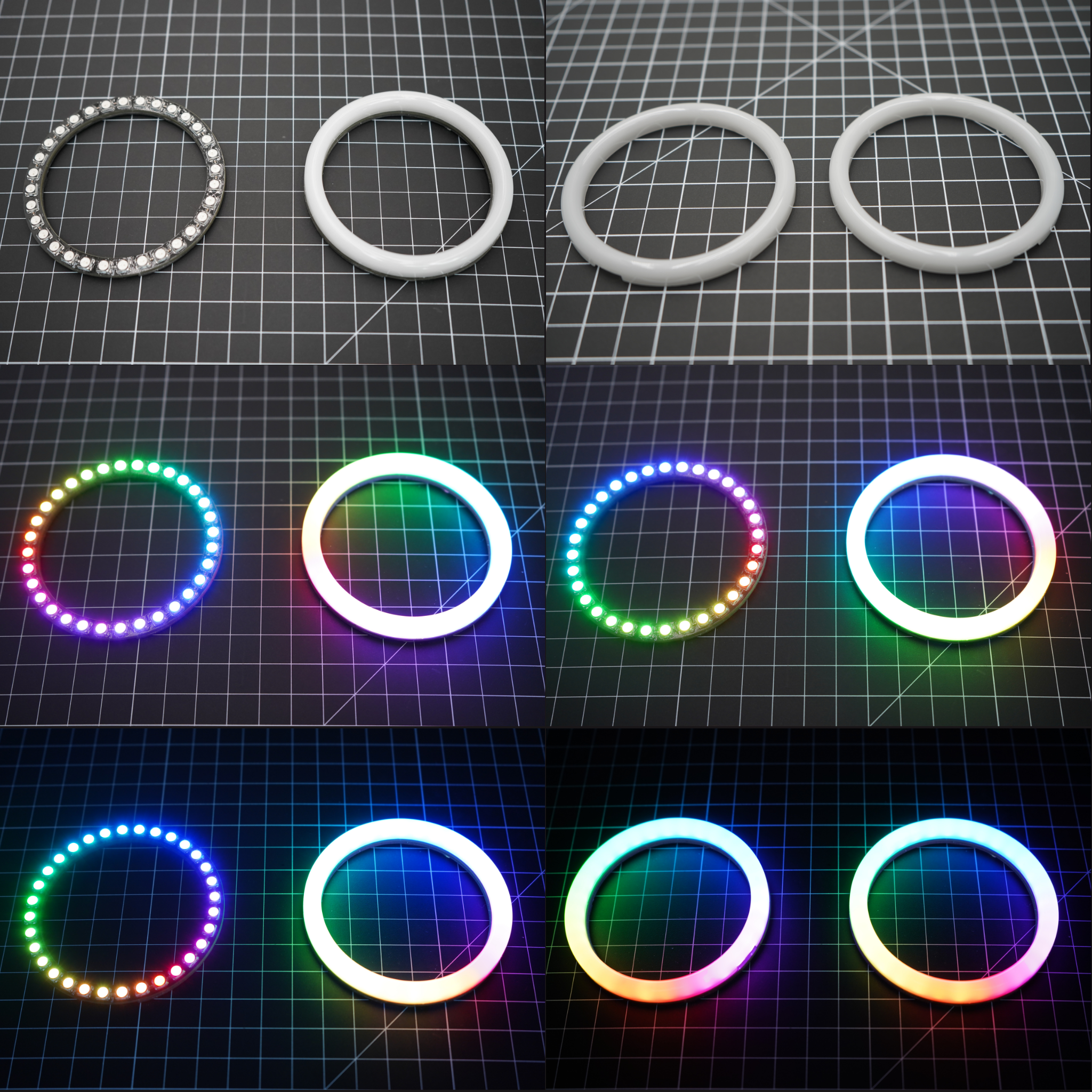 Halo Diffusers – Custom Multicolor LED Lighting by RGB Halo Kits