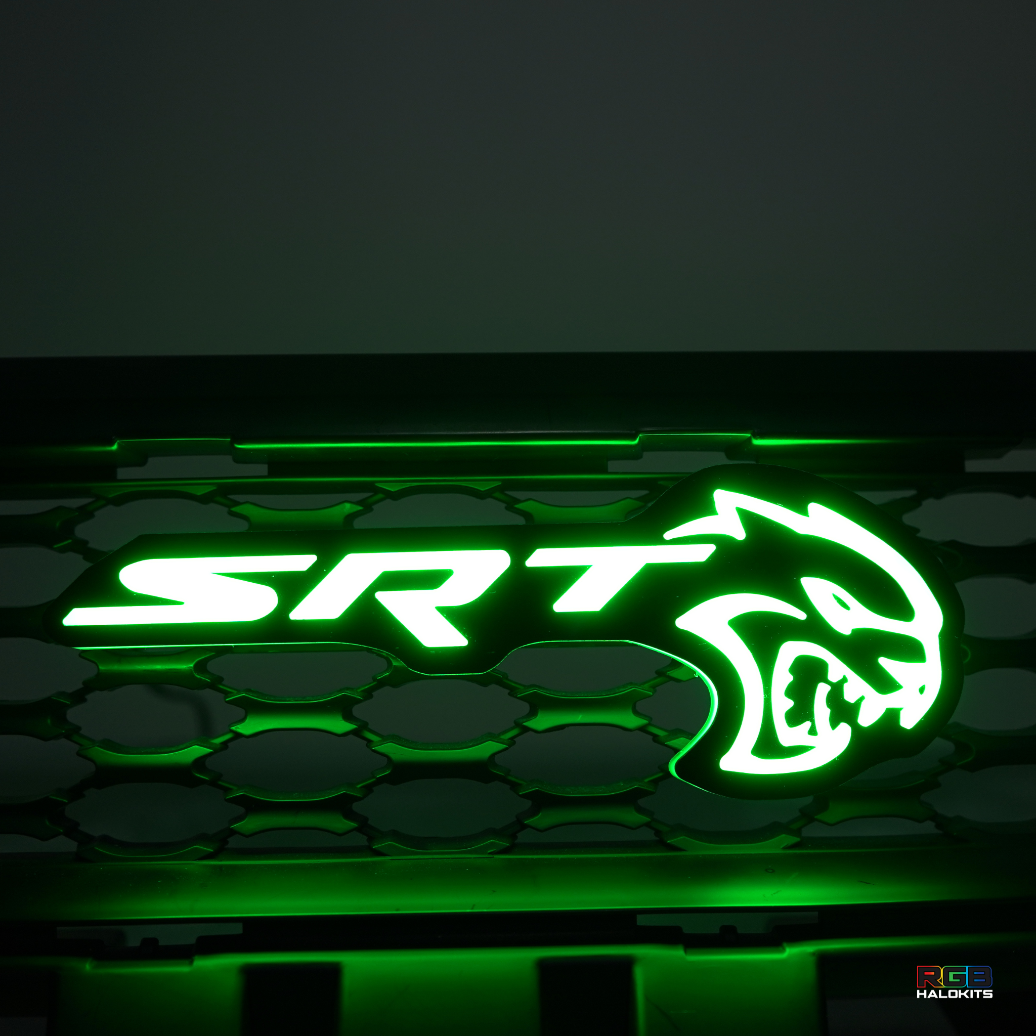SRT Hellcat LED Emblem Badge: (Multicolor) – Custom Multicolor LED Lighting by RGB Halo Kits