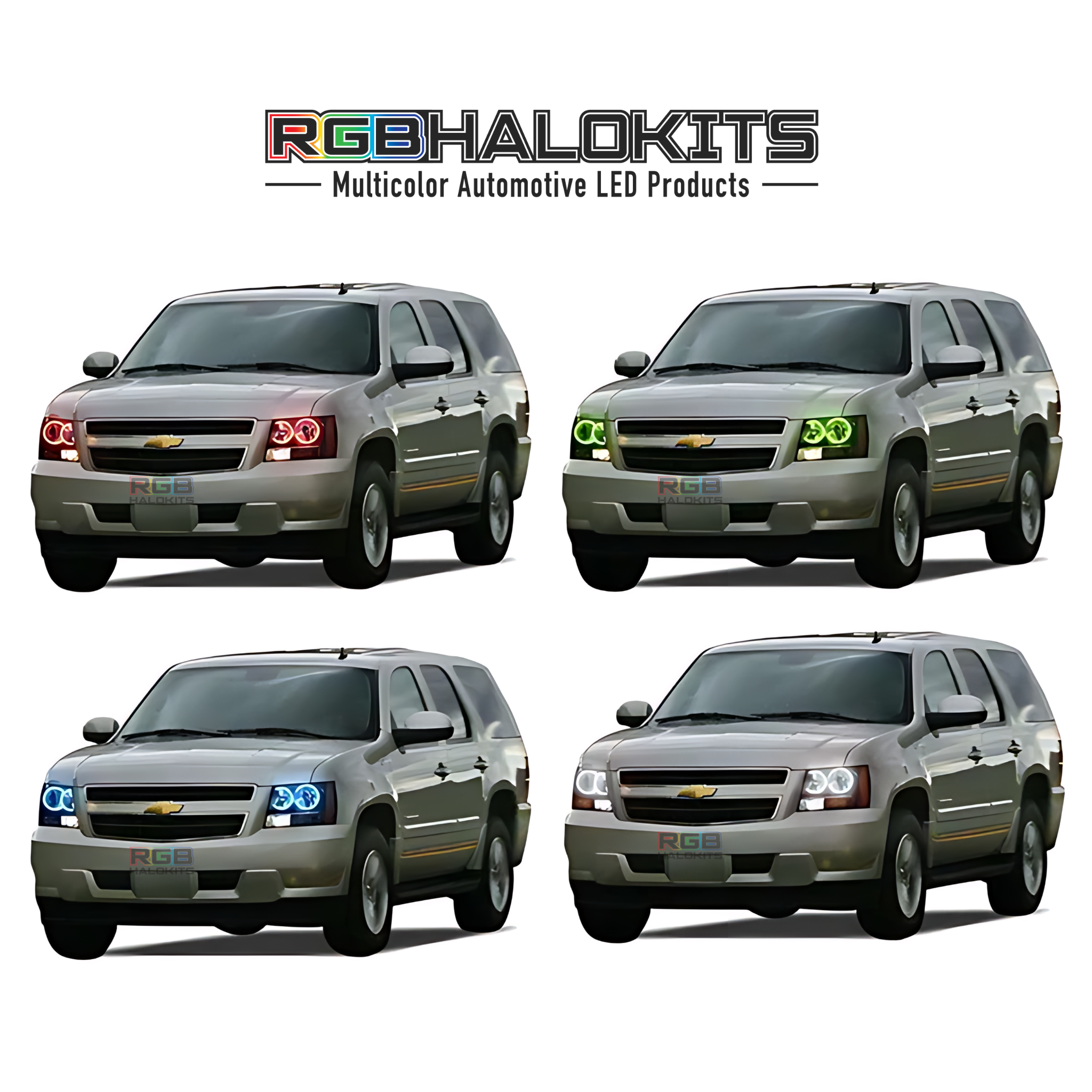 Chevrolet Tahoe Multicolor Halo Kit (2015-2018) – Custom Multicolor LED Lighting by RGB Halo Kits
