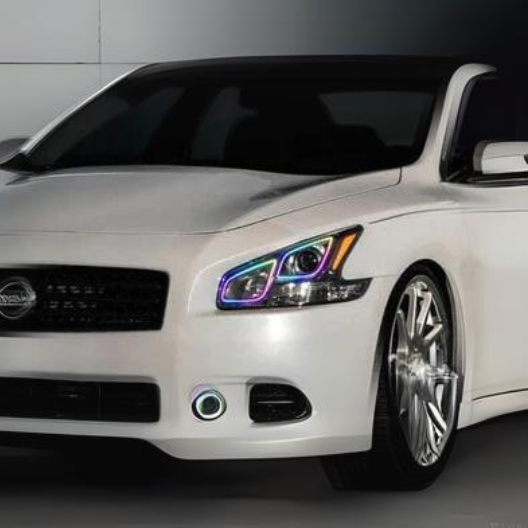 Nissan Maxima outline Multicolor Flow Series Halo Kit (2009-2014) – Custom Multicolor LED Lighting by RGB Halo Kits