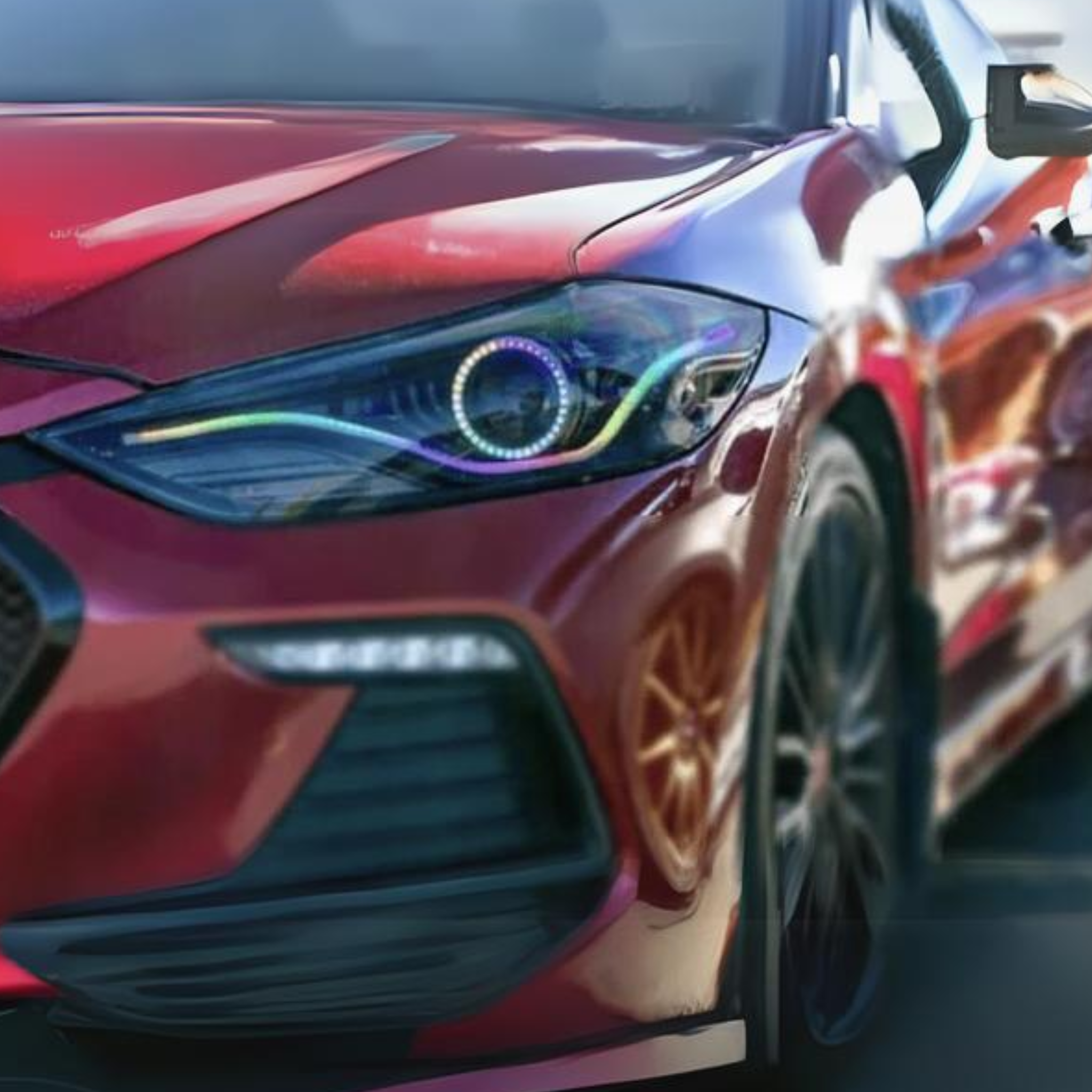 Hyundai Elantra Sport Multicolor Halo Kit (2017-2018) – Custom Multicolor LED Lighting by RGB Halo Kits