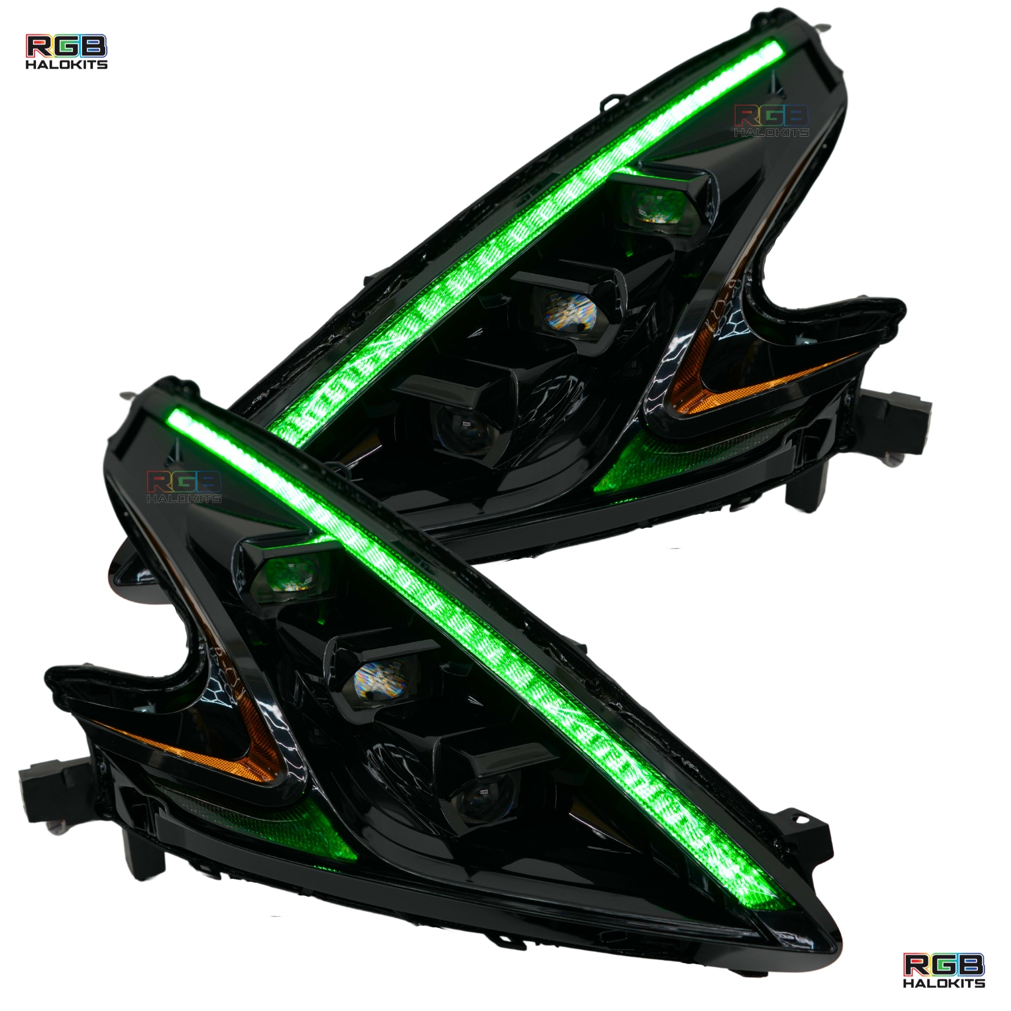 Nissan 370Z: Multicolor Flow Series Headlights (2009-2021) | XB Morimoto – Custom Multicolor LED Lighting by RGB Halo Kits