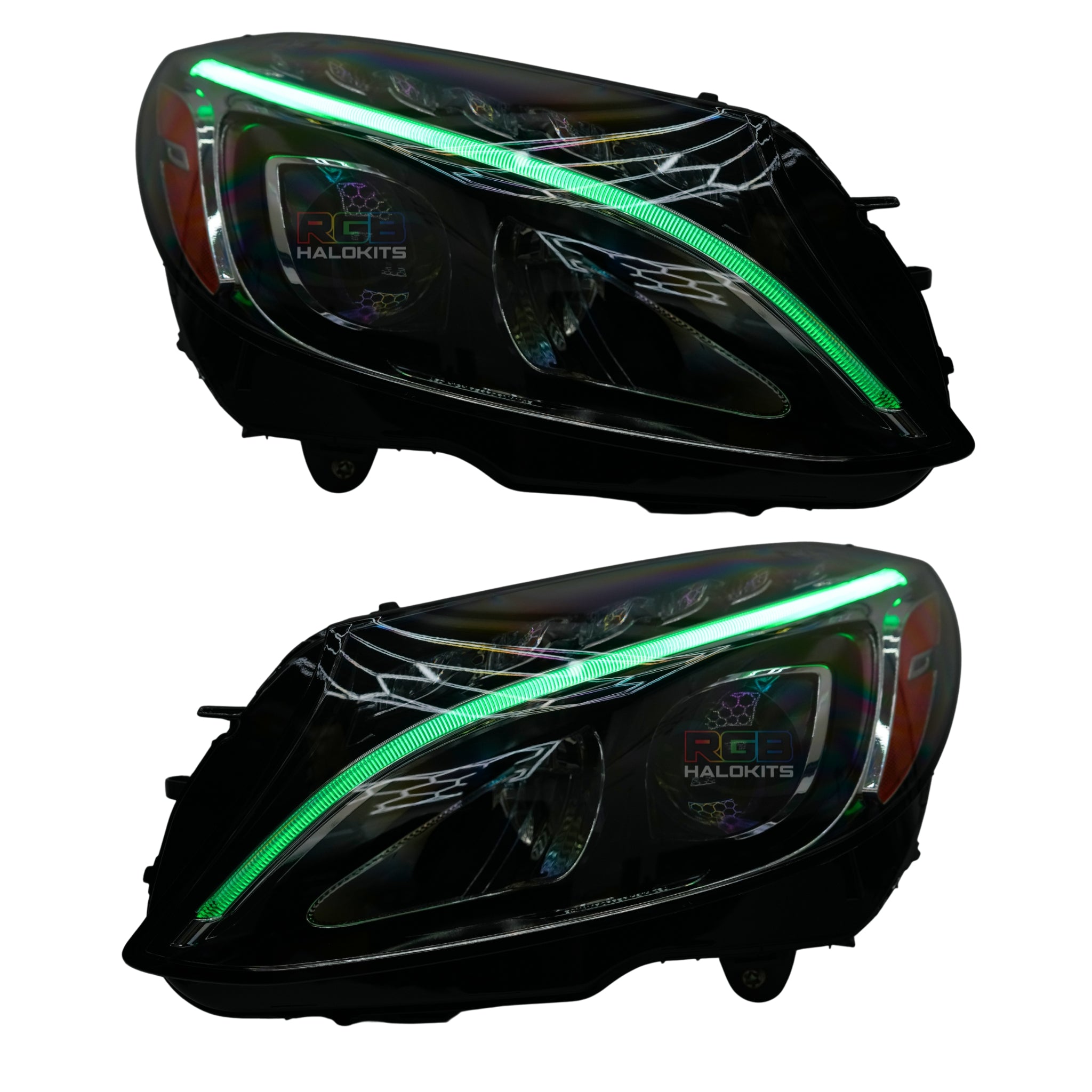 Mercedes Benz C-Class RGBW Multicolor DRL Boards (2015-2023) – Custom Multicolor LED Lighting by RGB Halo Kits