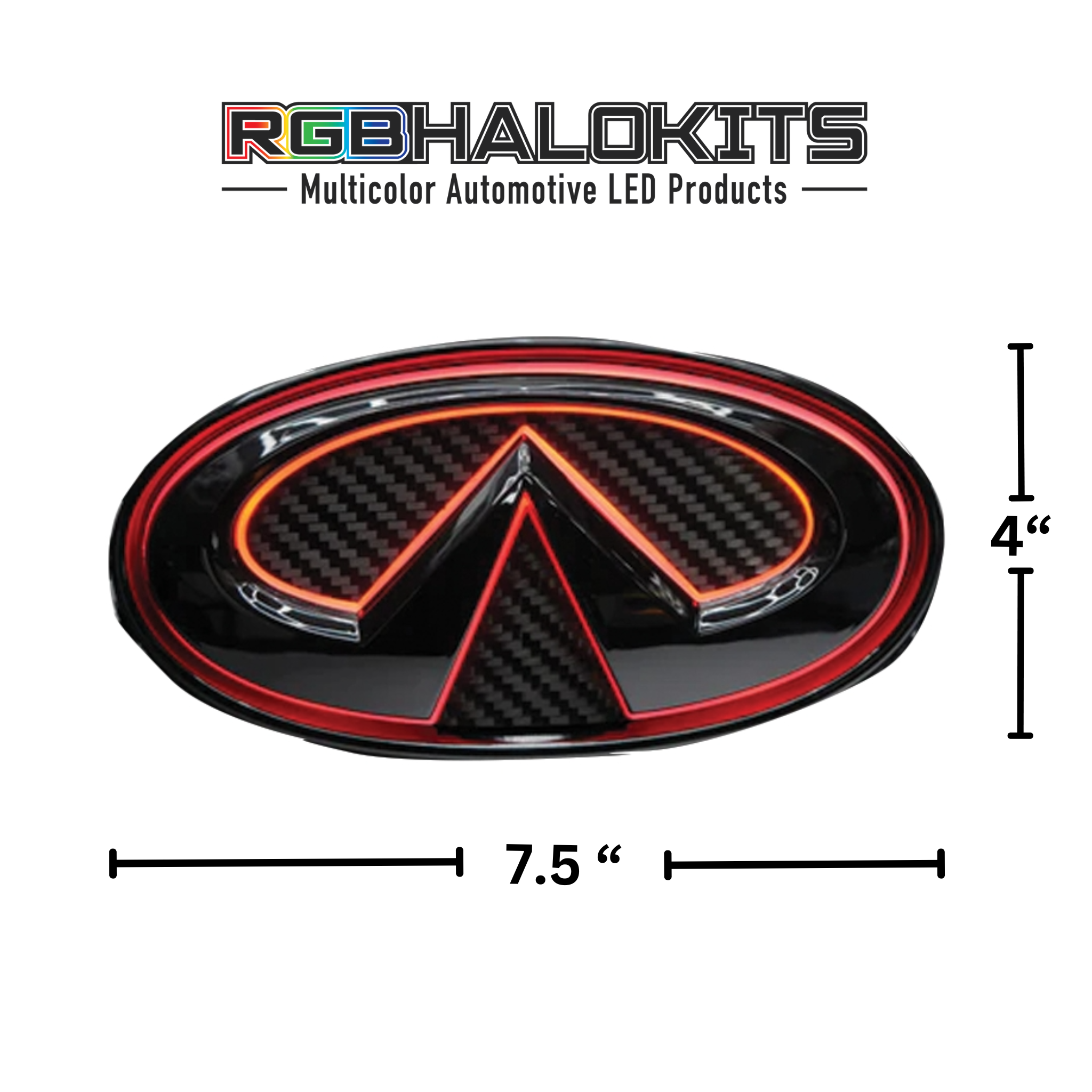 Infiniti Q50 RGB LED emblem (2014-2021) – Custom Multicolor LED Lighting by RGB Halo Kits