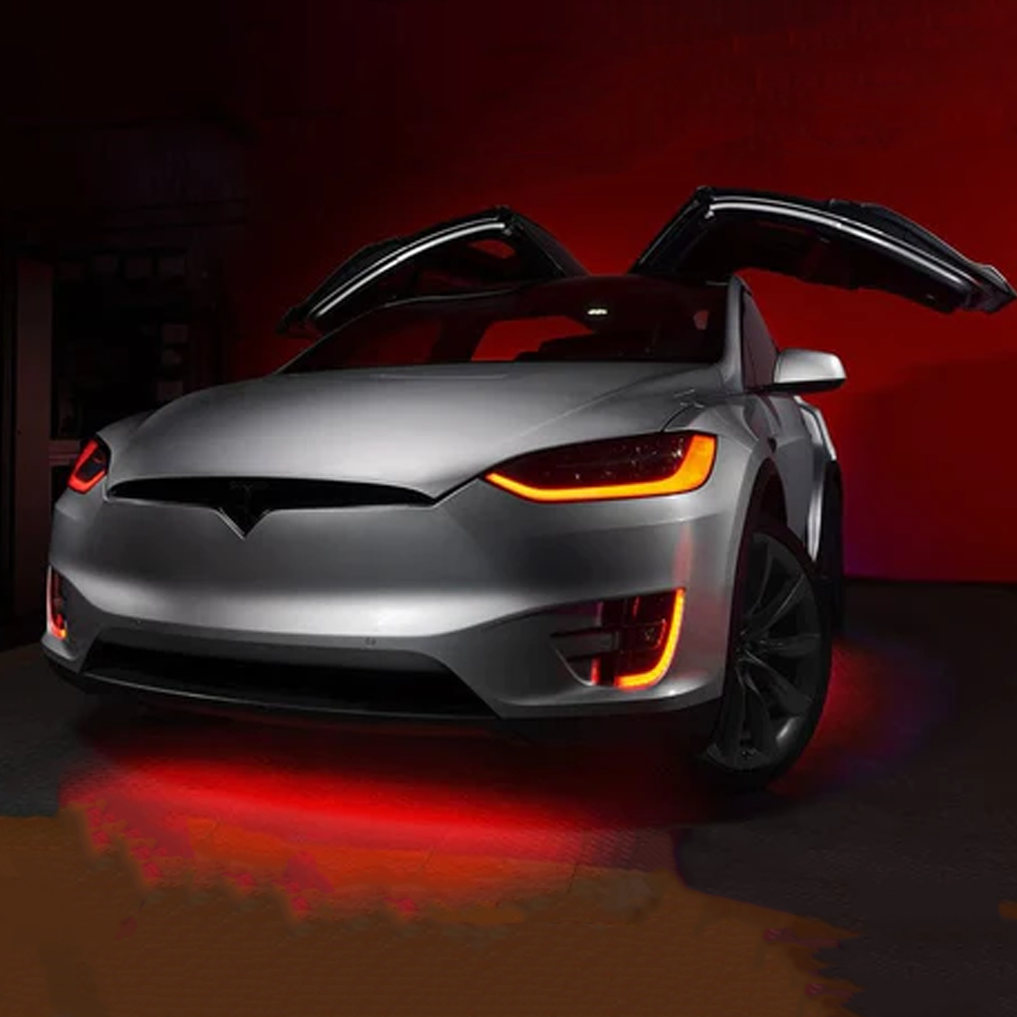 Tesla Model X DRL Boards (Multicolor Flow) 2016-2021 – Custom Multicolor LED Lighting by RGB Halo Kits