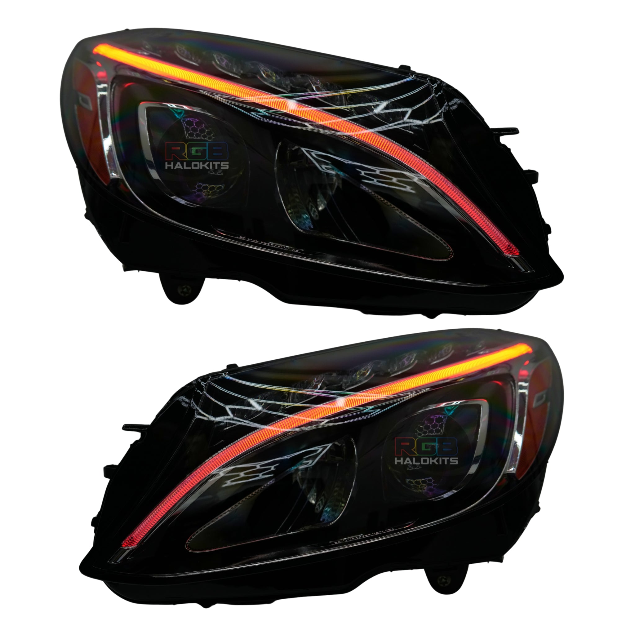 Mercedes Benz C-Class RGBW Multicolor DRL Boards (2015-2023) – Custom Multicolor LED Lighting by RGB Halo Kits