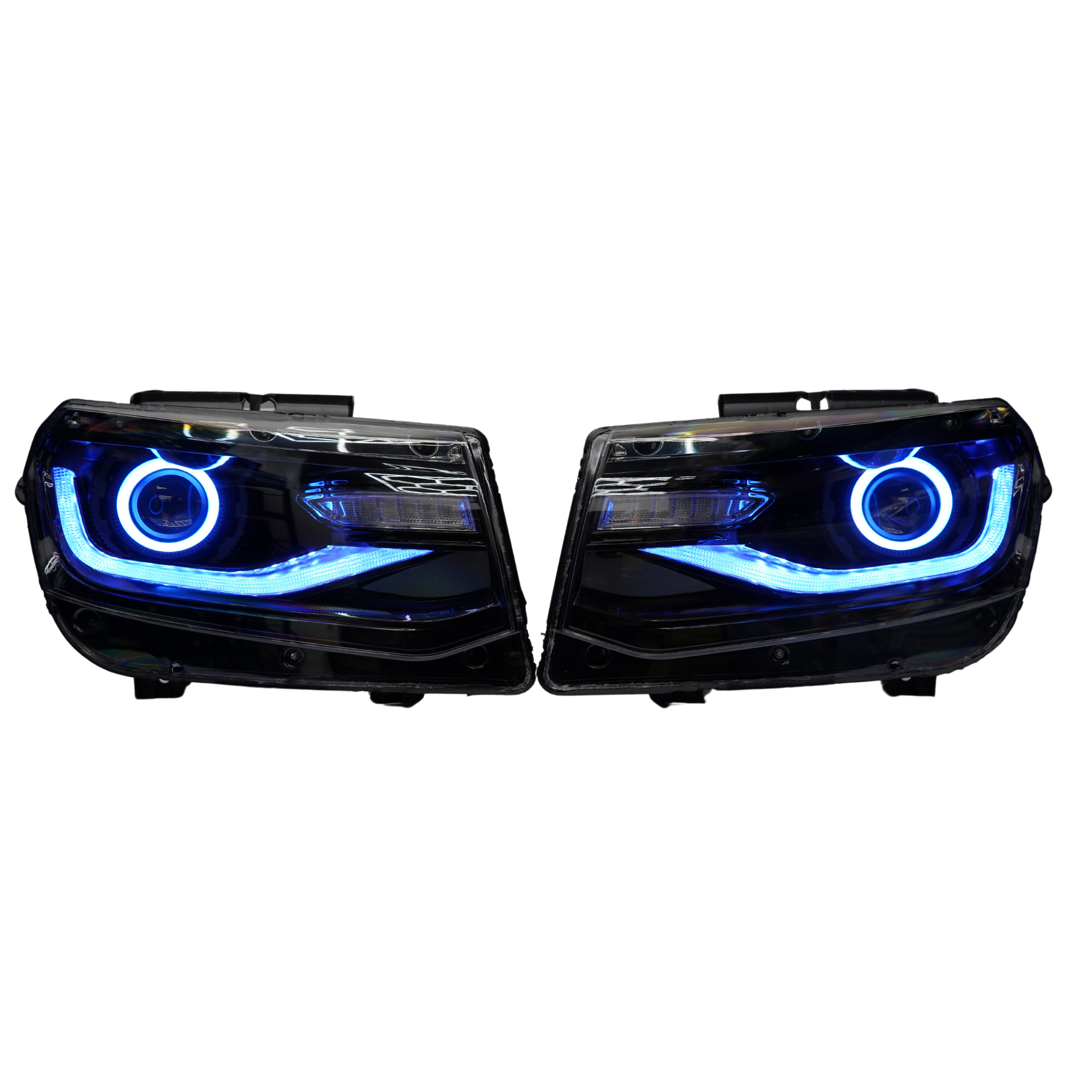 Chevrolet Camaro: Multicolor Flow Series Headlights (2014-2015) – Custom Multicolor LED Lighting by RGB Halo Kits