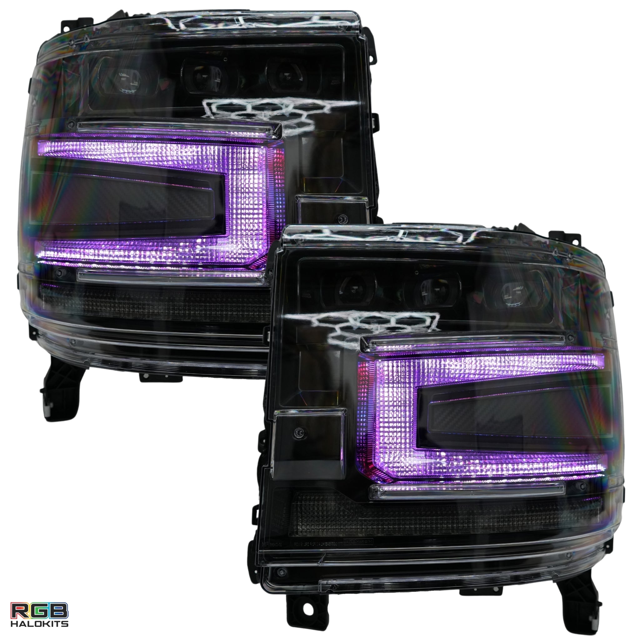Chevrolet Silverado 1500: Multicolor Flow Series Headlights (2016-2018) | XB Morimoto – Custom Multicolor LED Lighting by RGB Halo Kits