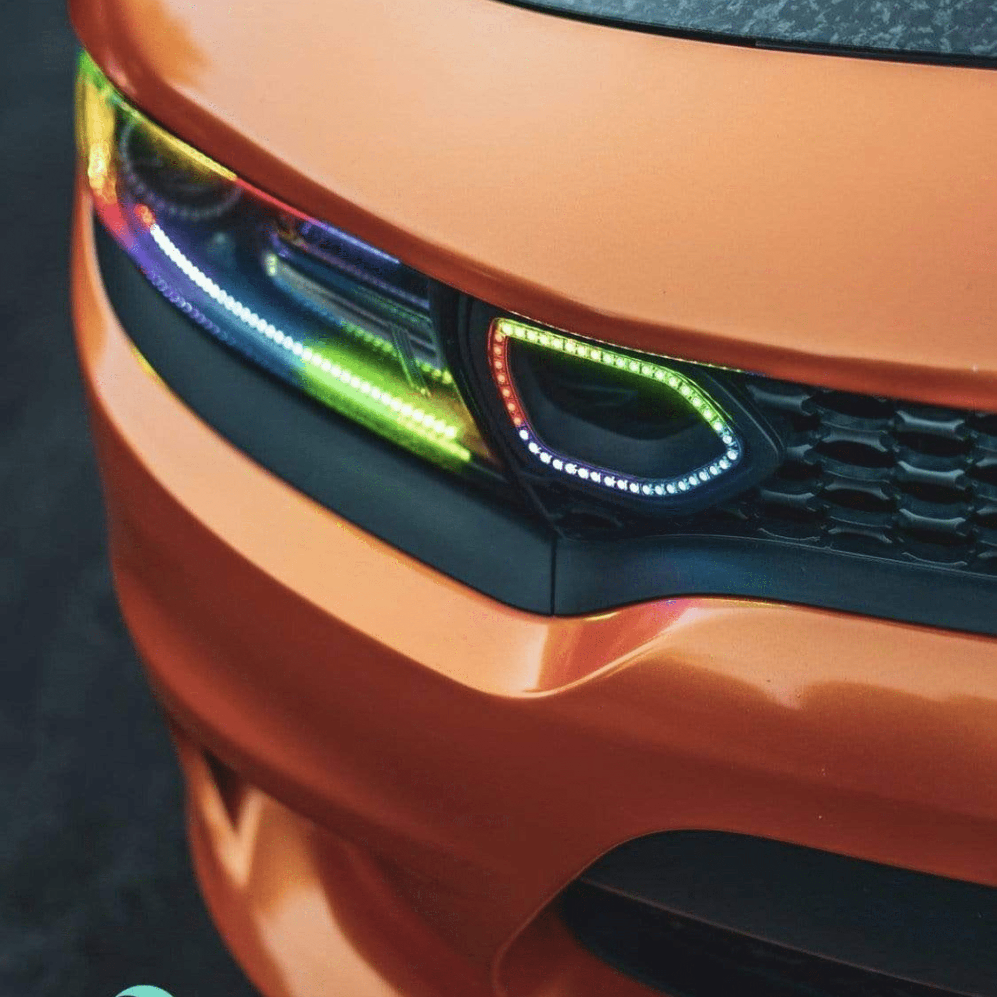 Dodge Charger Snorkel Air Intake Multicolor Halo Kit (2019-2023) – Custom Multicolor LED Lighting by RGB Halo Kits