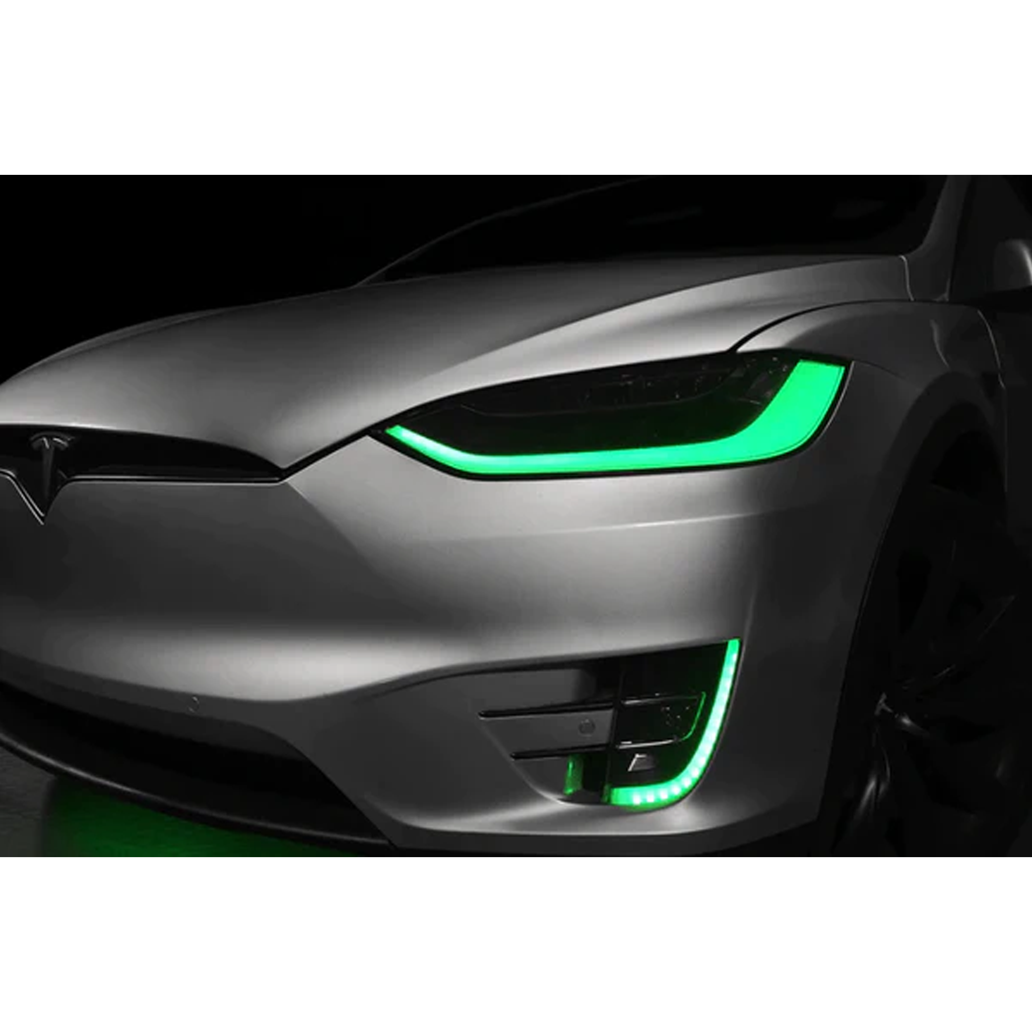Tesla Model X DRL Boards (Multicolor Flow) 2016-2021 – Custom Multicolor LED Lighting by RGB Halo Kits