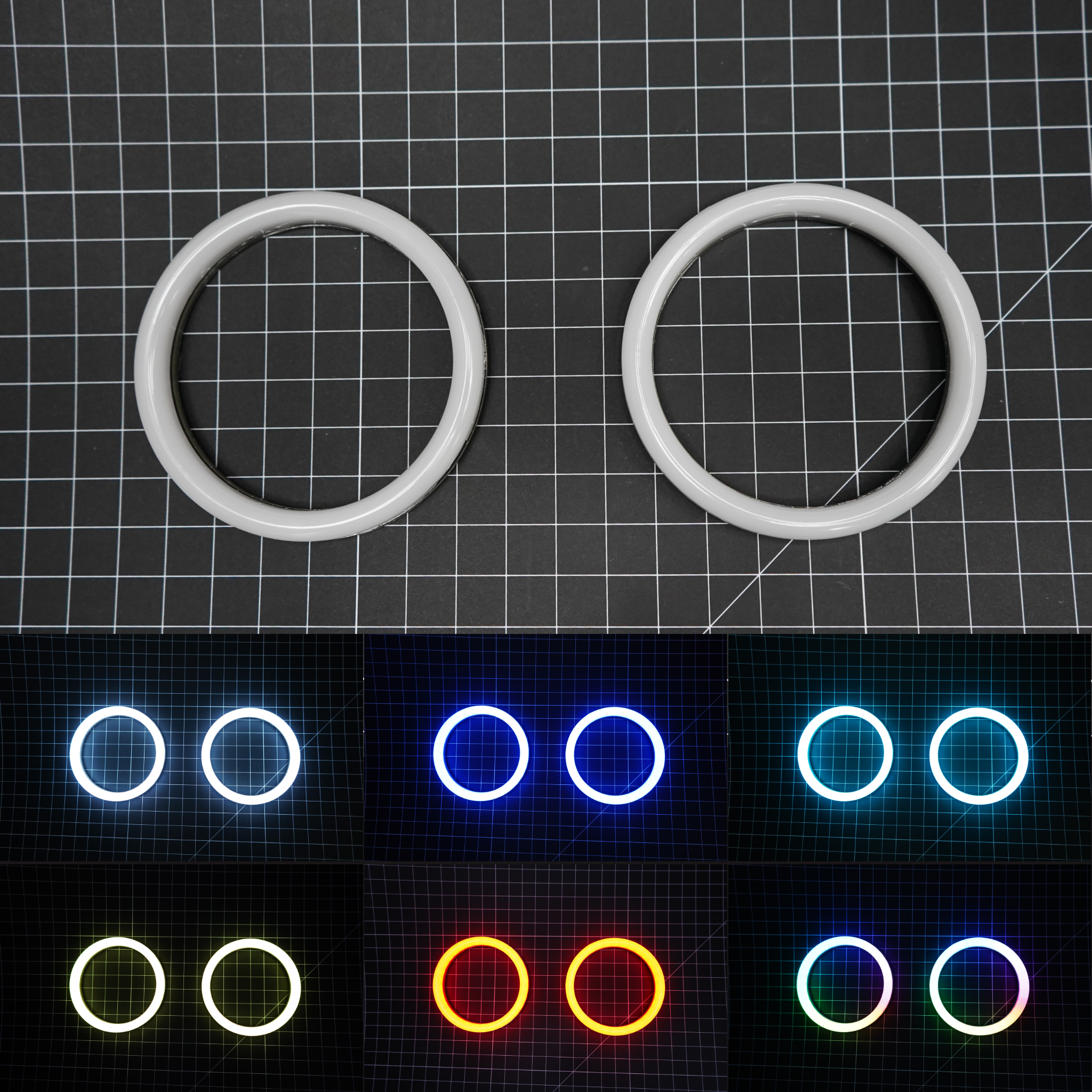 Halo Diffusers – Custom Multicolor LED Lighting by RGB Halo Kits
