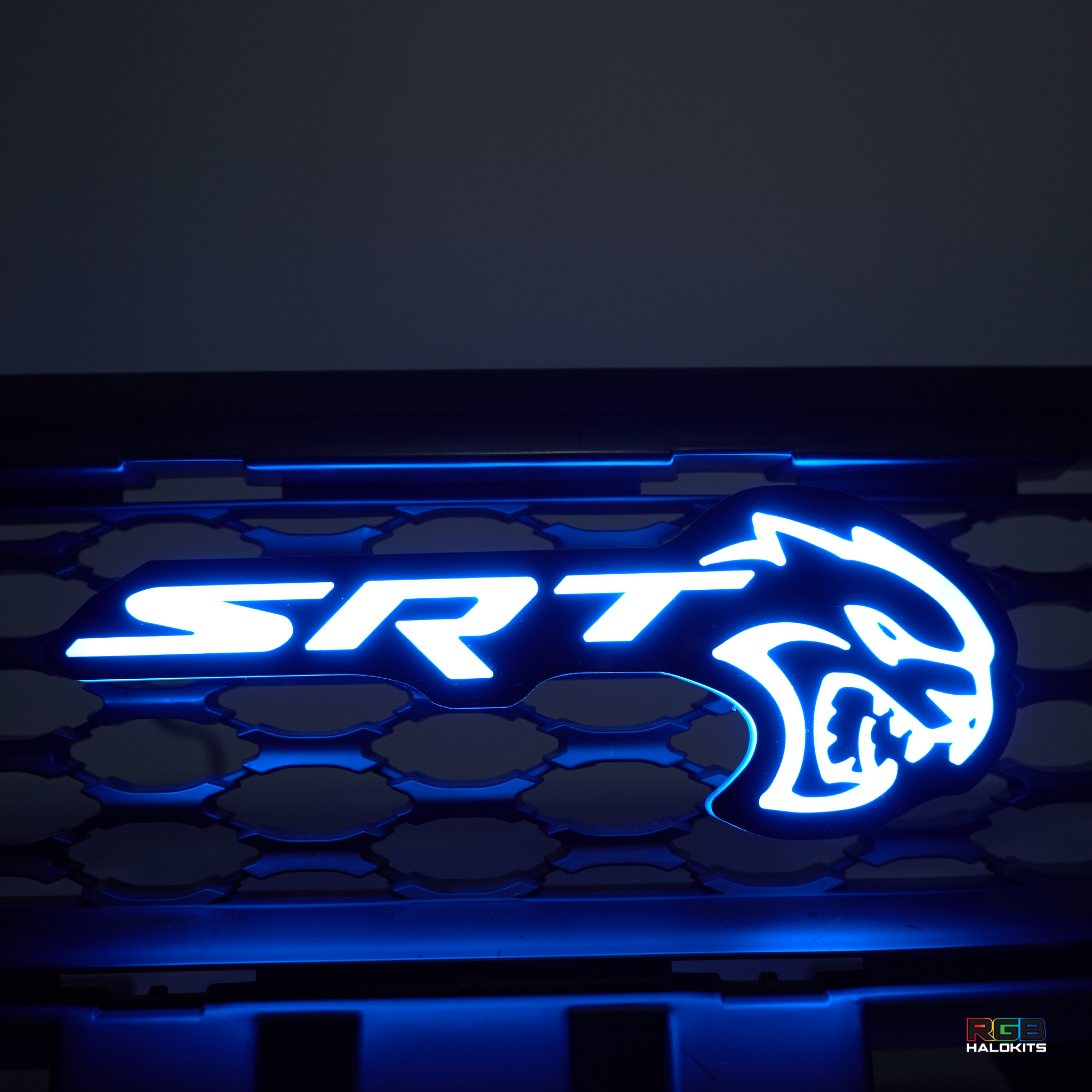 SRT Hellcat LED Emblem Badge: (Multicolor) – Custom Multicolor LED Lighting by RGB Halo Kits