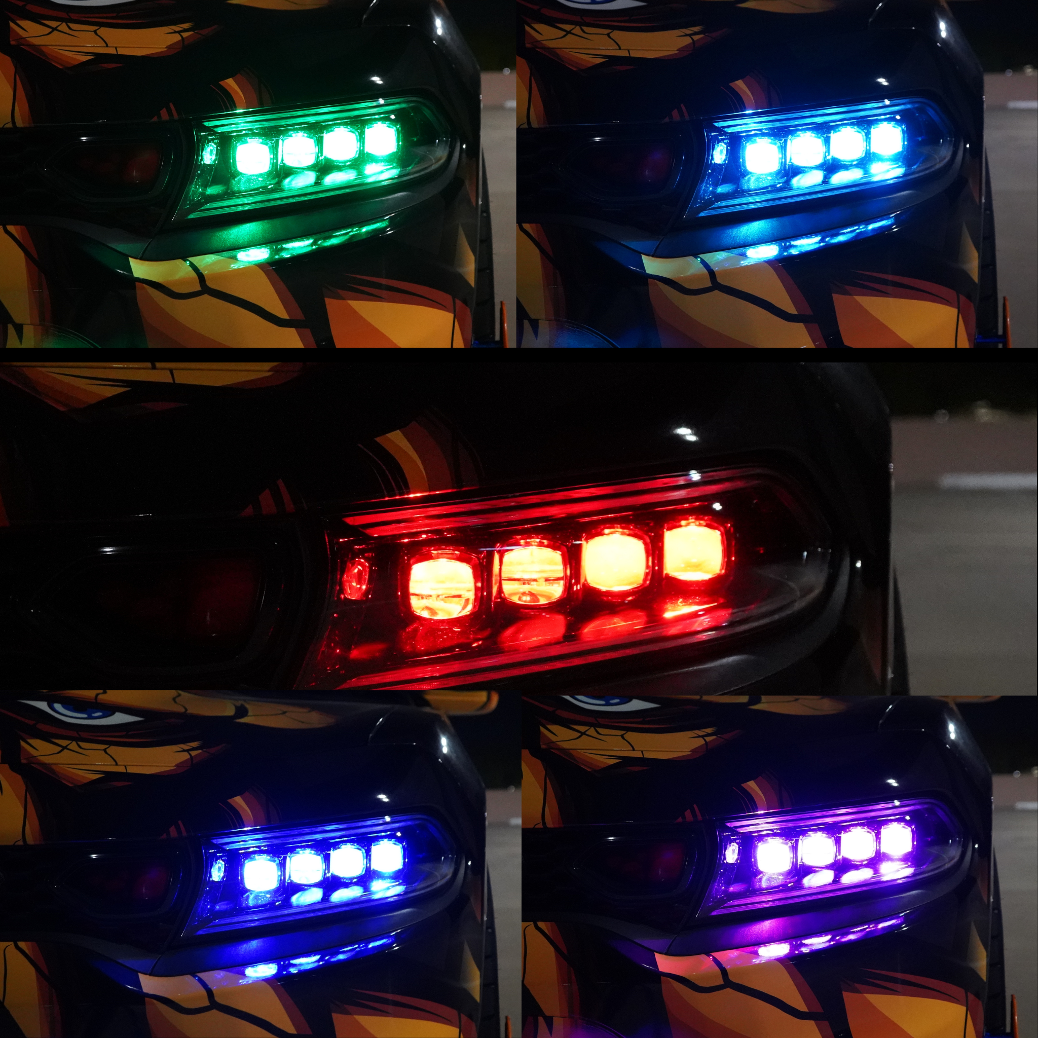 Multicolor Demon Eyes | Dual Intensity RGBW – Custom Multicolor LED Lighting by RGB Halo Kits