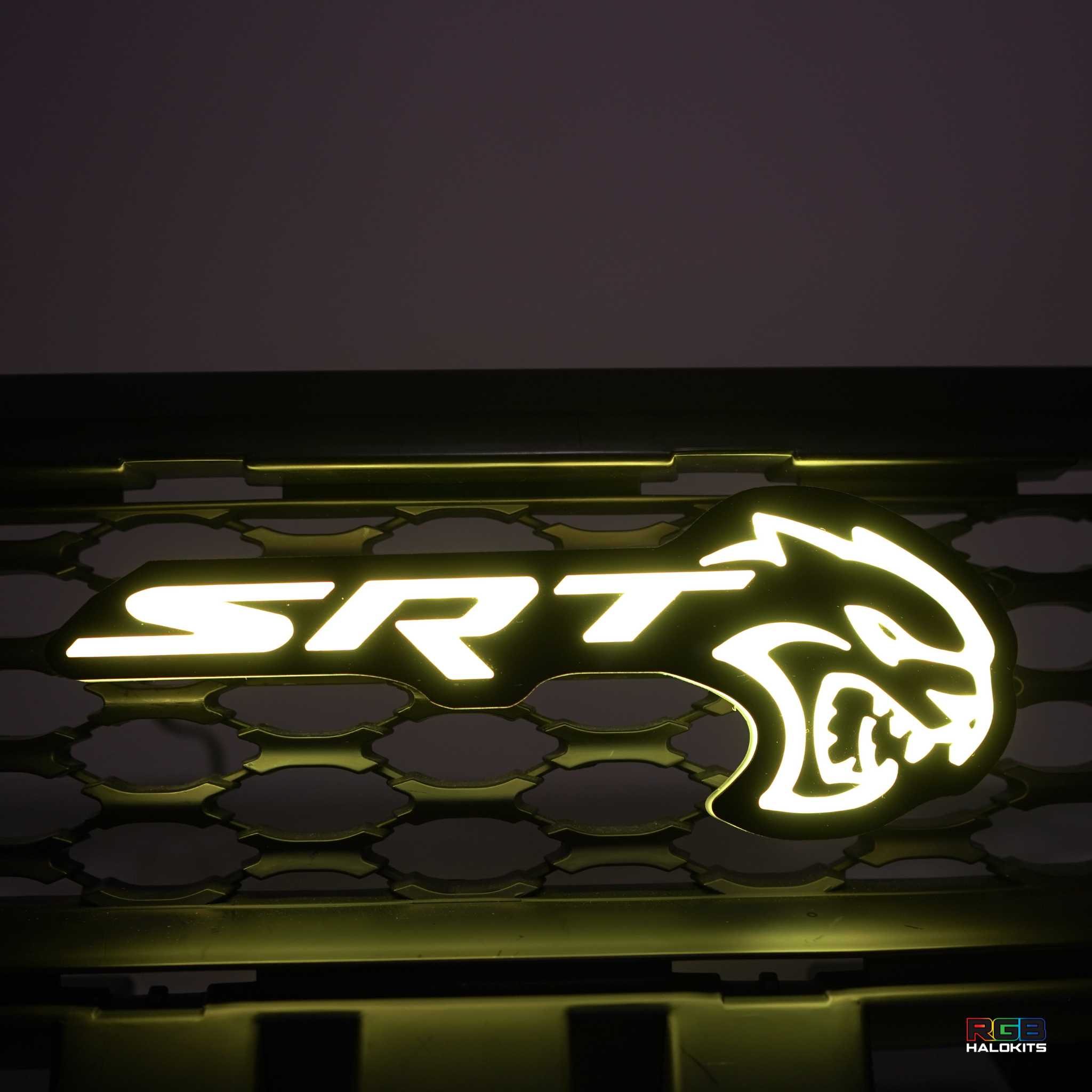 SRT Hellcat LED Emblem Badge: (Multicolor) – Custom Multicolor LED Lighting by RGB Halo Kits