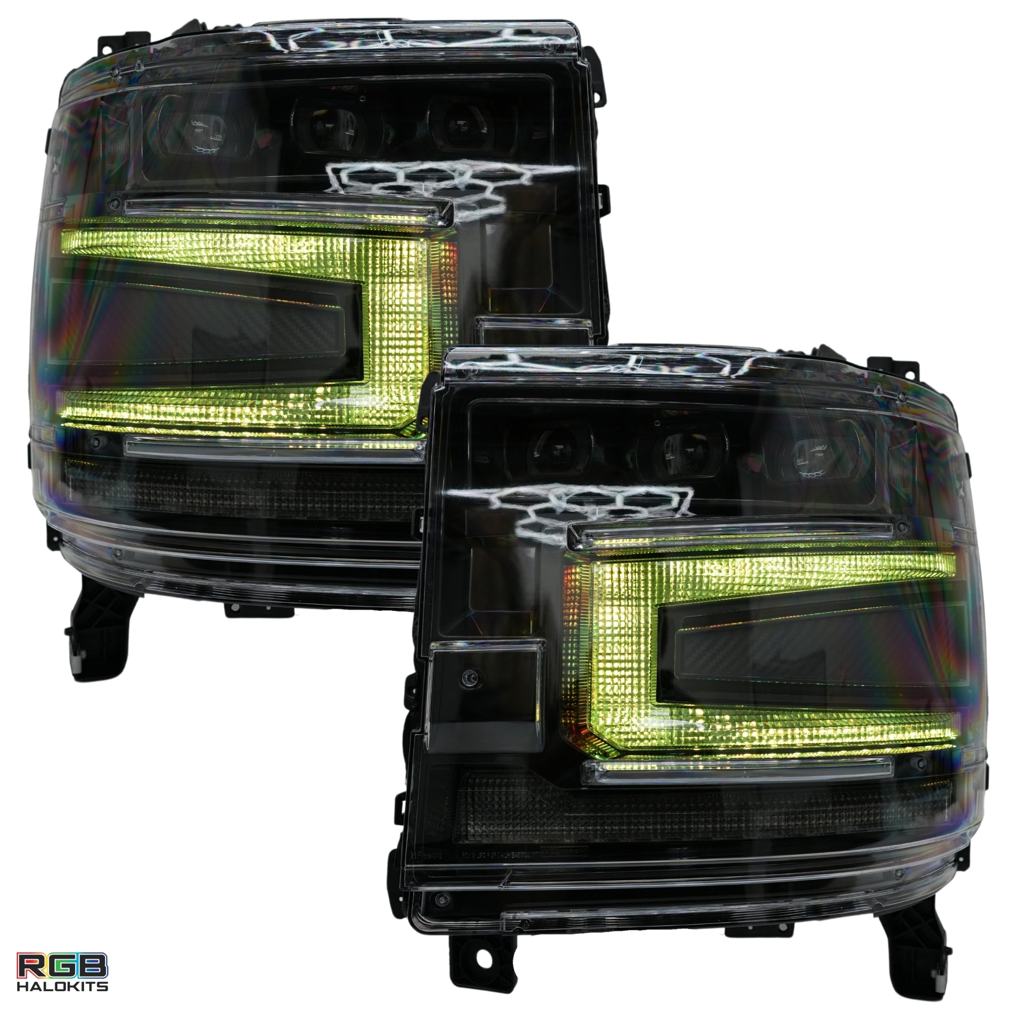 Chevrolet Silverado 1500: Multicolor Flow Series Headlights (2016-2018) | XB Morimoto – Custom Multicolor LED Lighting by RGB Halo Kits