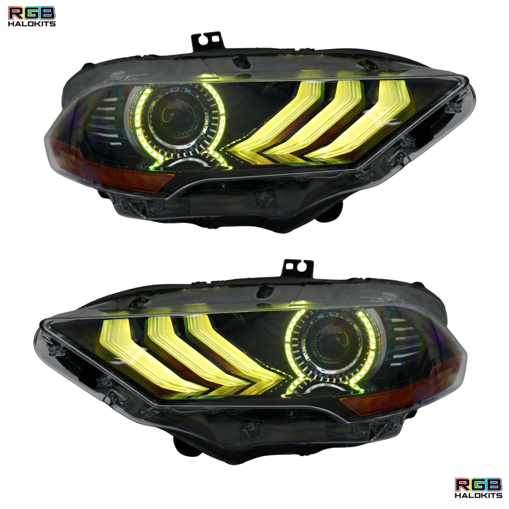 Ford Mustang Multicolor Flow Series DRL Boards (2018-2023) – Custom Multicolor LED Lighting by RGB Halo Kits