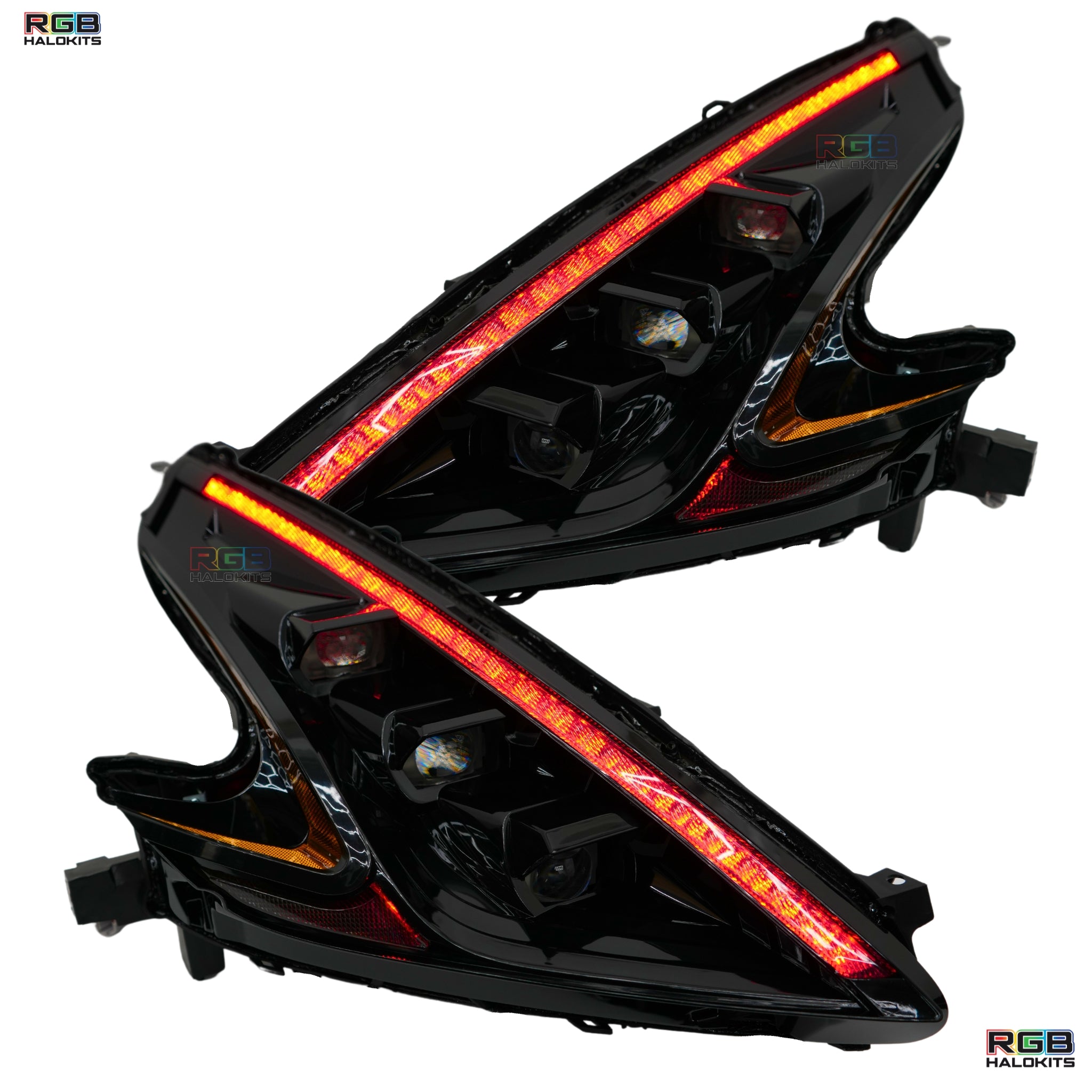 Nissan 370Z: Multicolor Flow Series Headlights (2009-2021) | XB Morimoto – Custom Multicolor LED Lighting by RGB Halo Kits